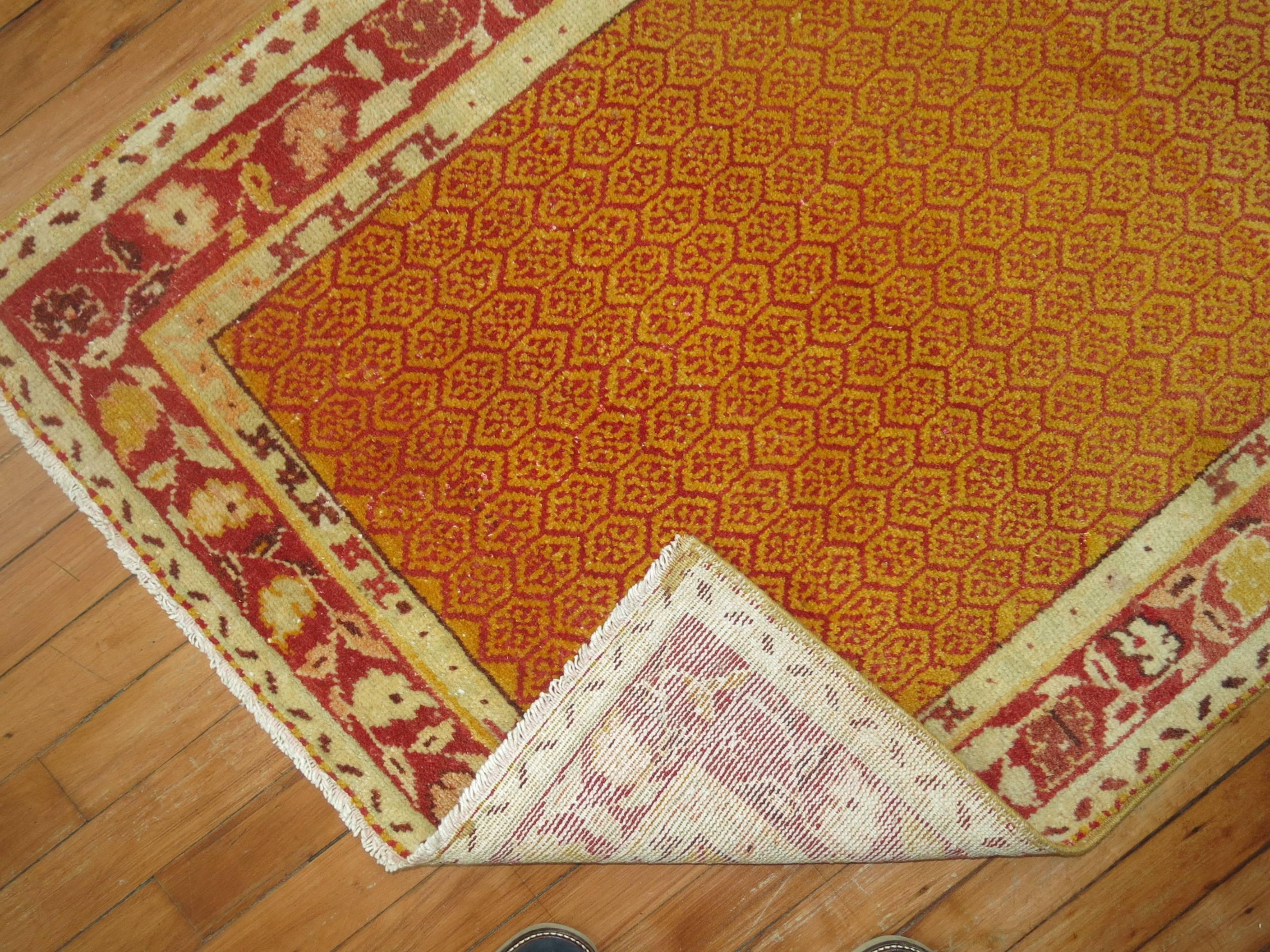 Turkish Oushak Anatolian Runner In Excellent Condition In New York, NY