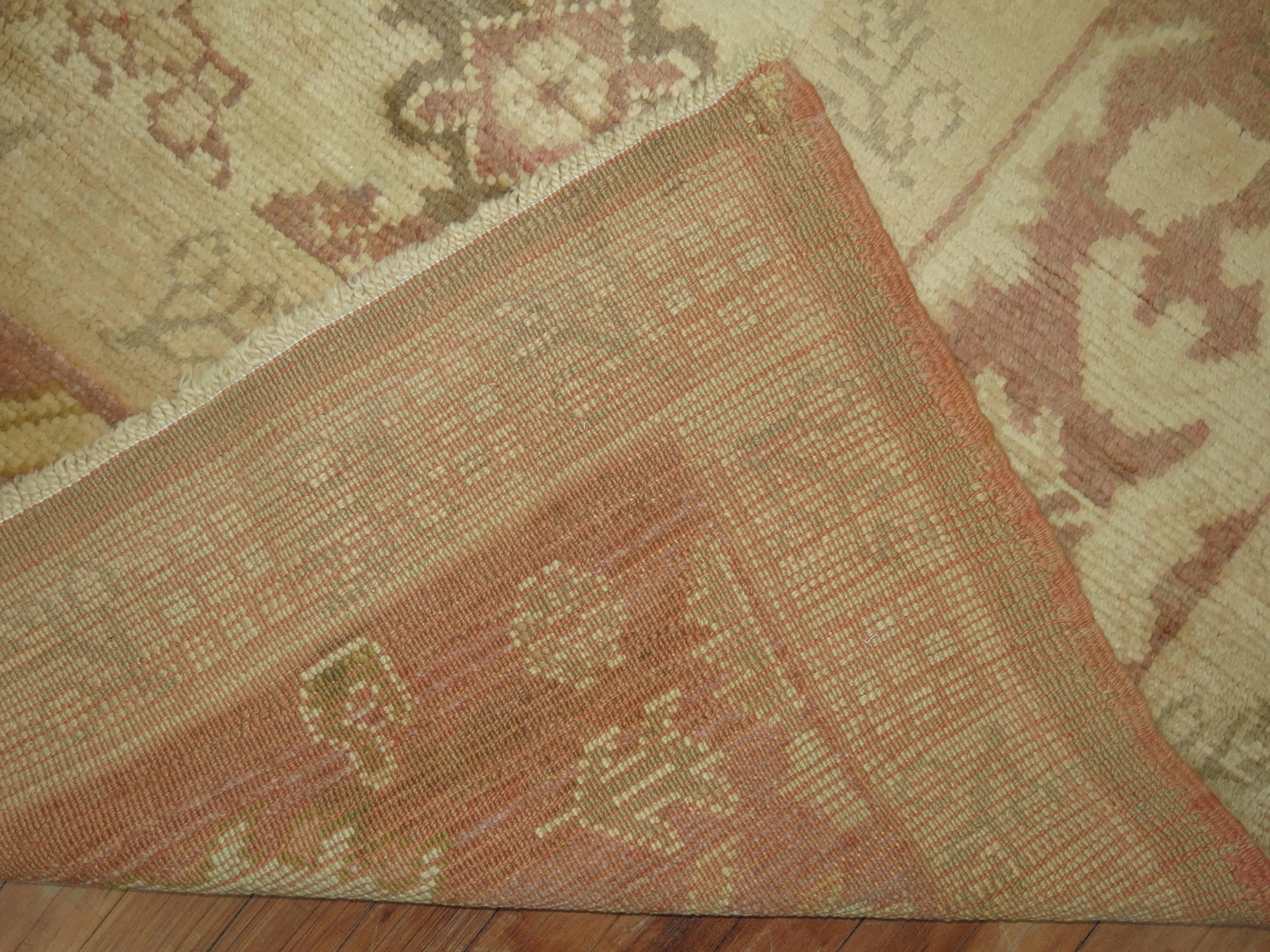 Turkish Oushak Square Rug For Sale 4