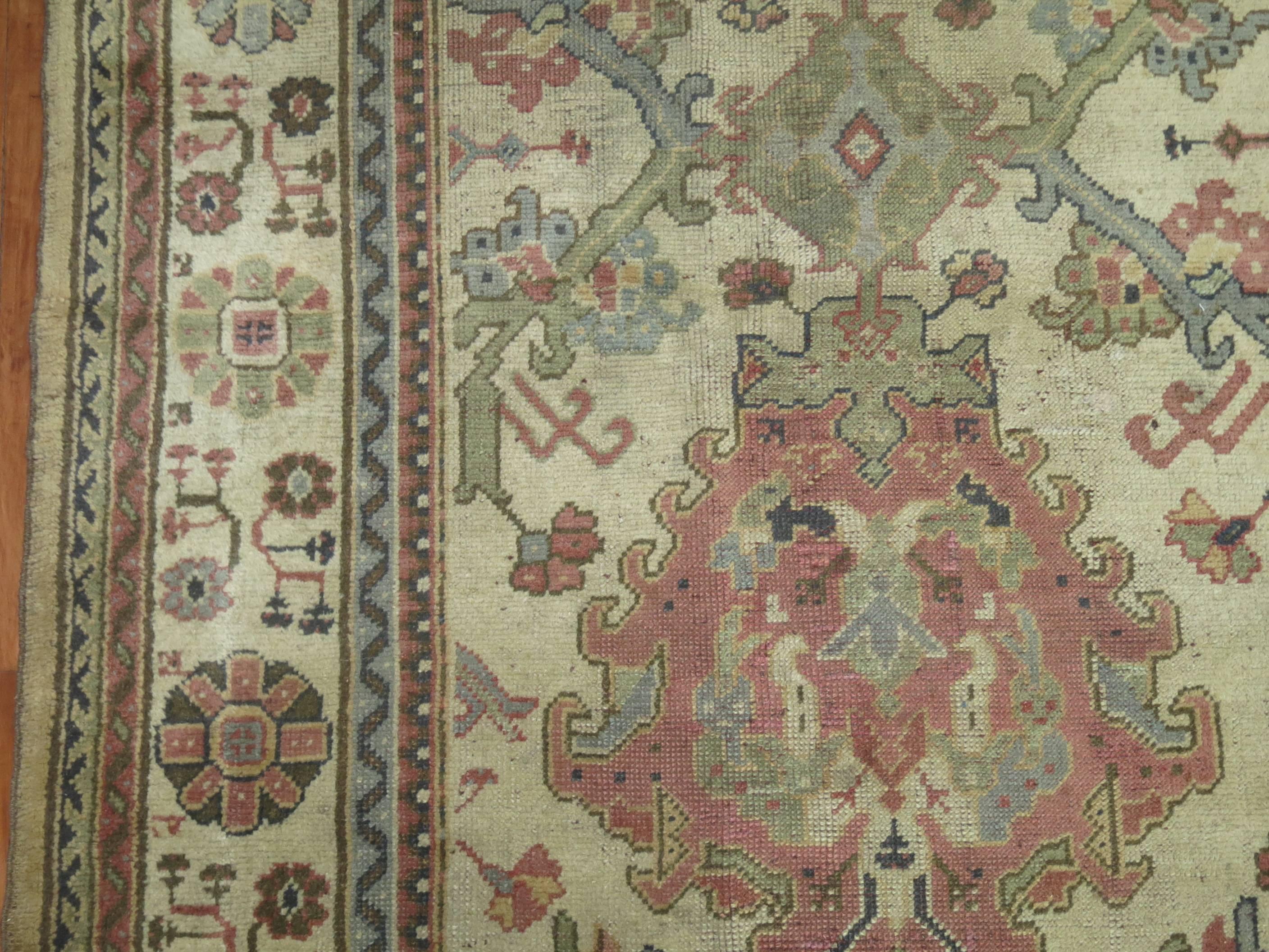 Turkish Oushak Carpet In Excellent Condition In New York, NY