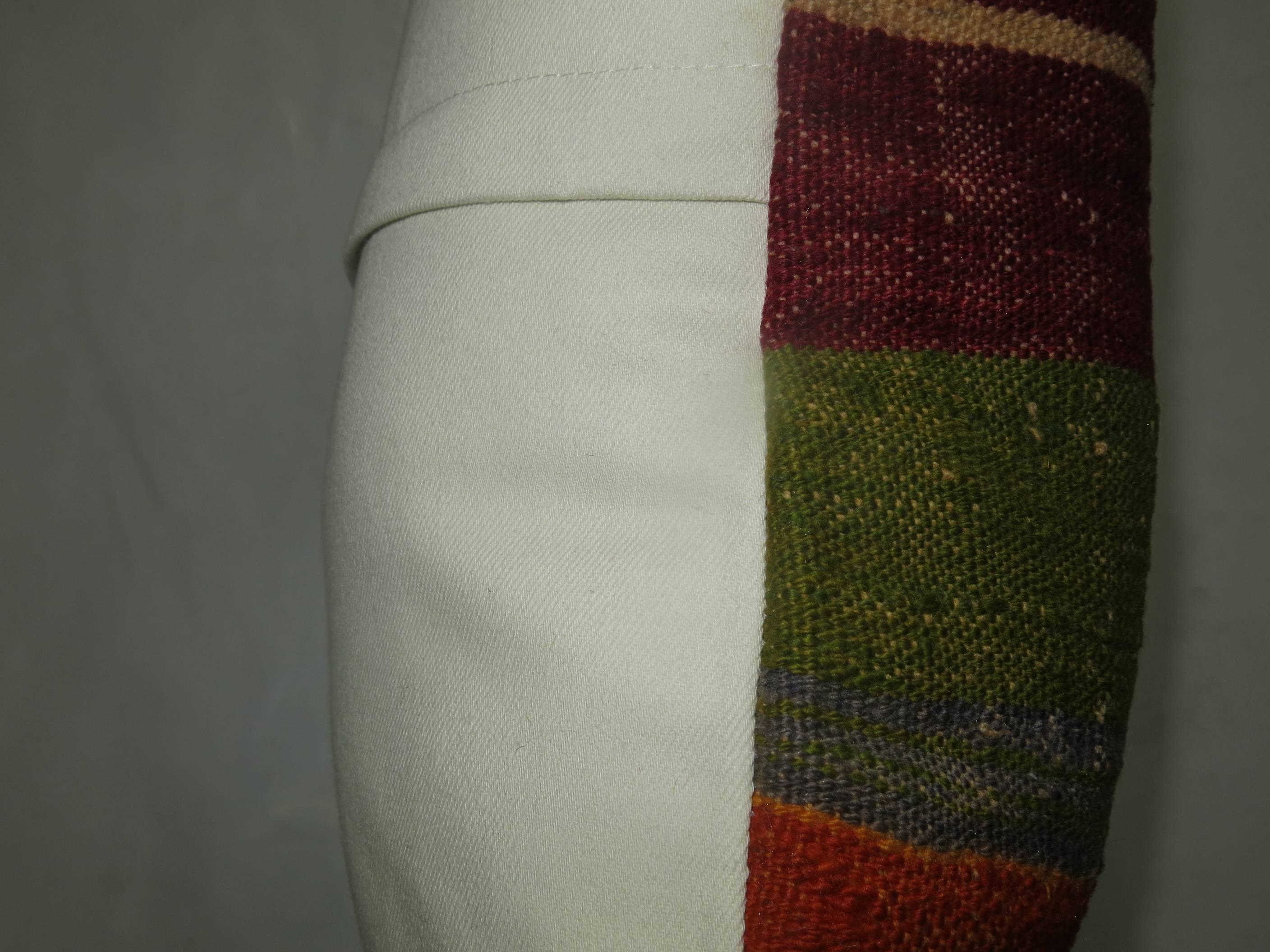 Pillow made from a colorful Turkish Kilim.