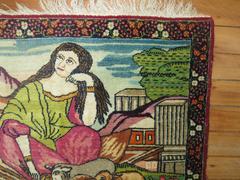 Pictorial Lavar Kerman Rug Mat