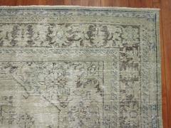 Blue Vintage Turkish Oushak Rug