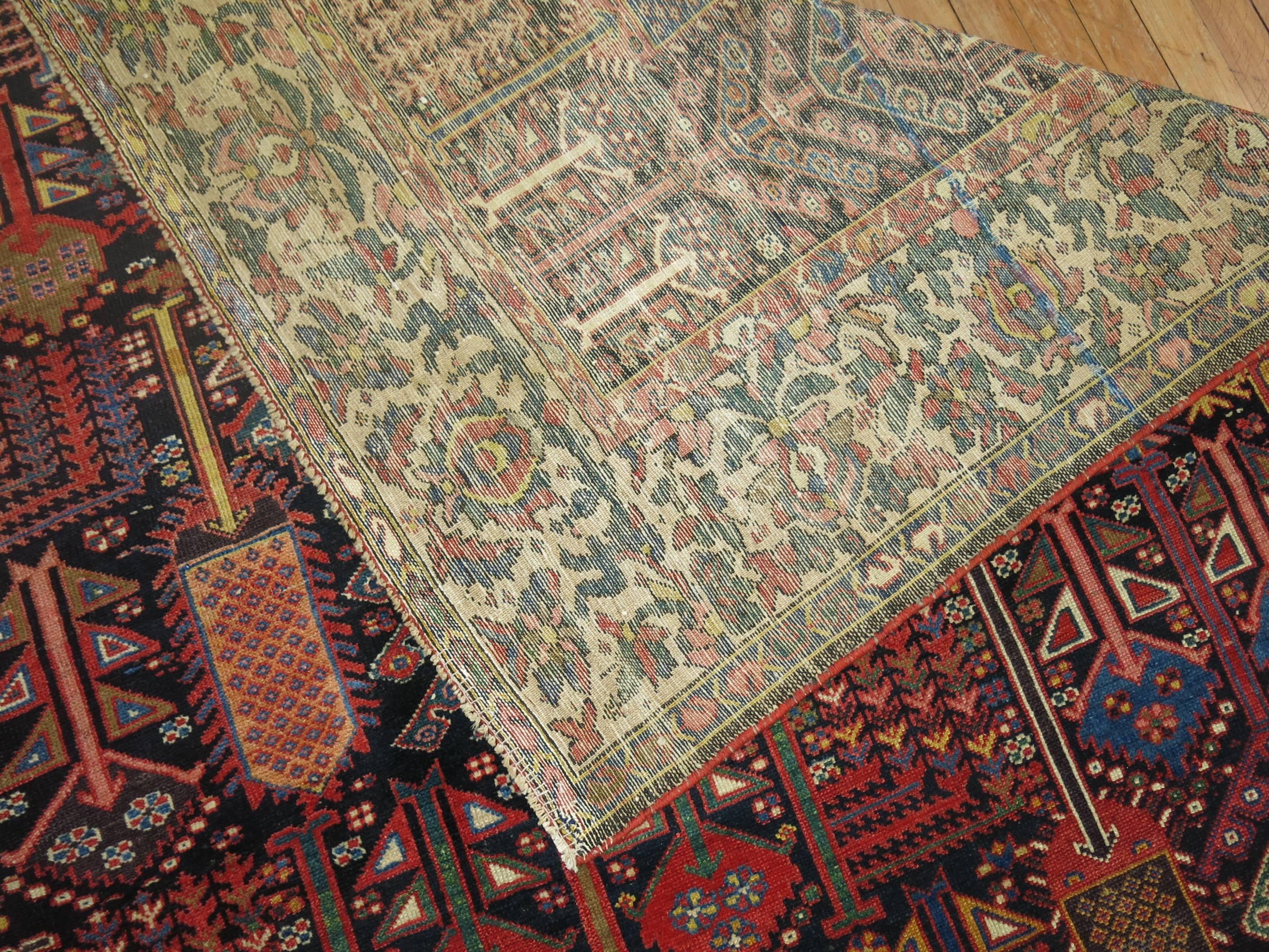 20th Century Antique Persian Bakhtiari Willow Tree Carpet