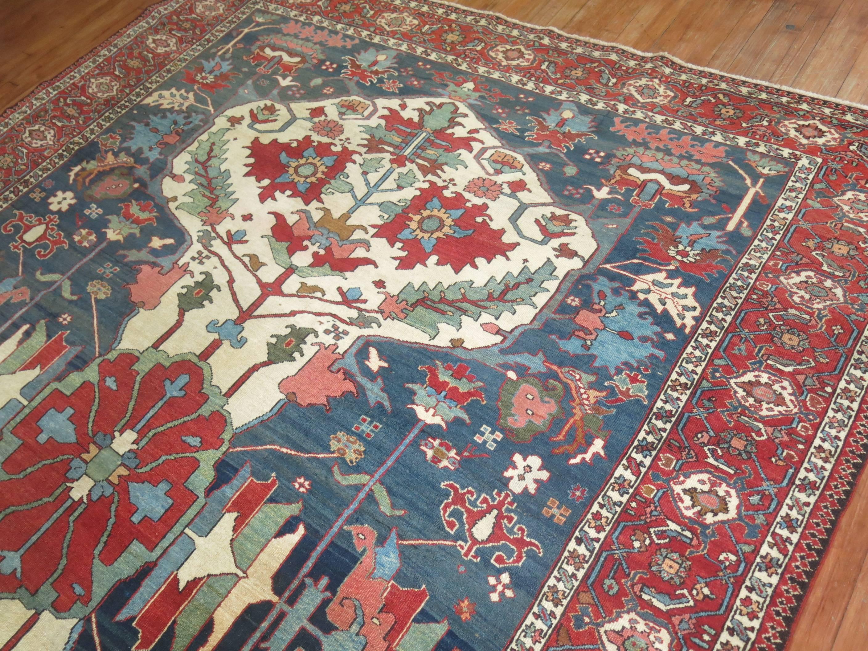 Heriz Serapi Rug In Excellent Condition In New York, NY