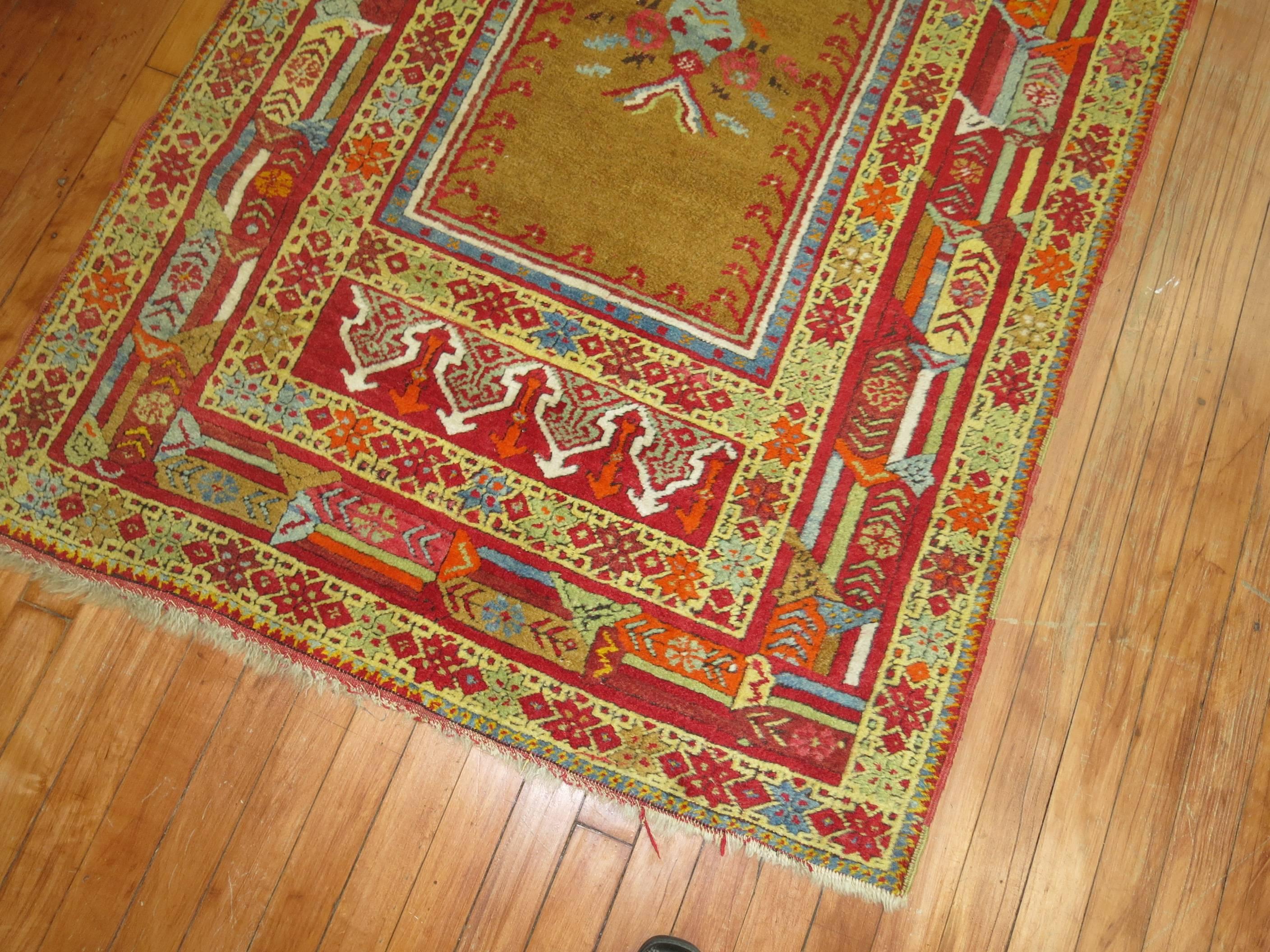 Turkish Melas Prayer Rug In Excellent Condition In New York, NY