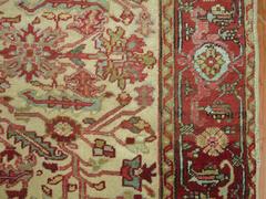 Square Vintage Persian Heriz Carpet