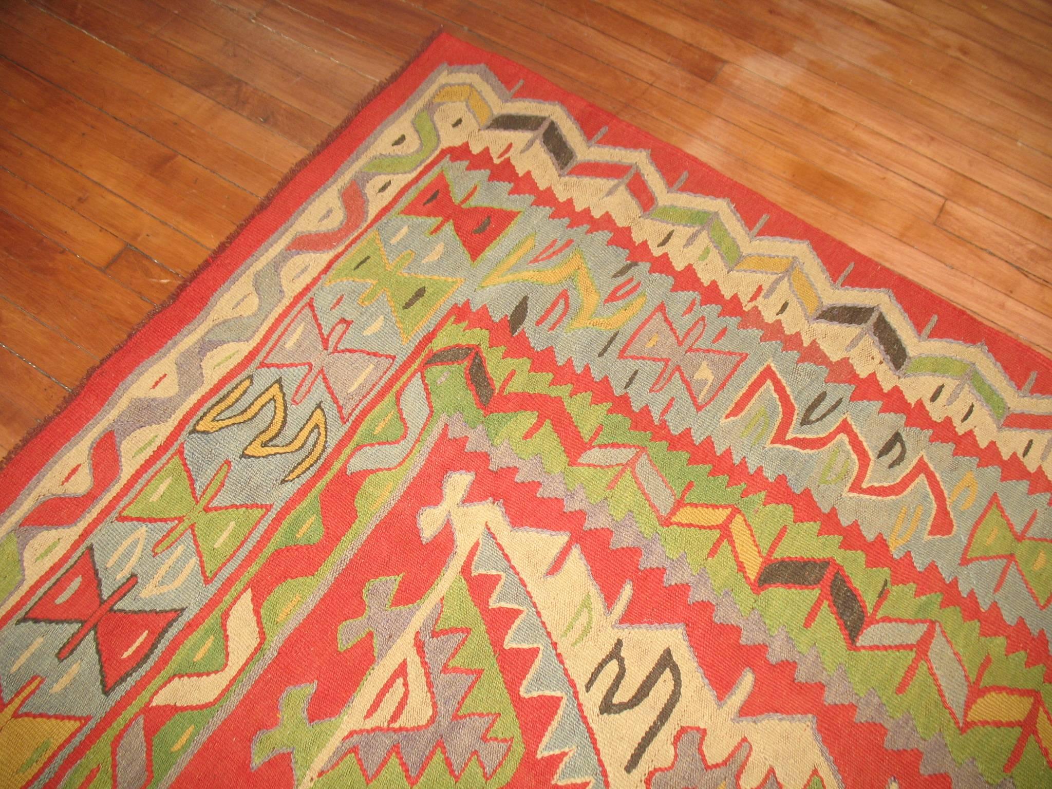 20th Century Vintage Oushak Kilim