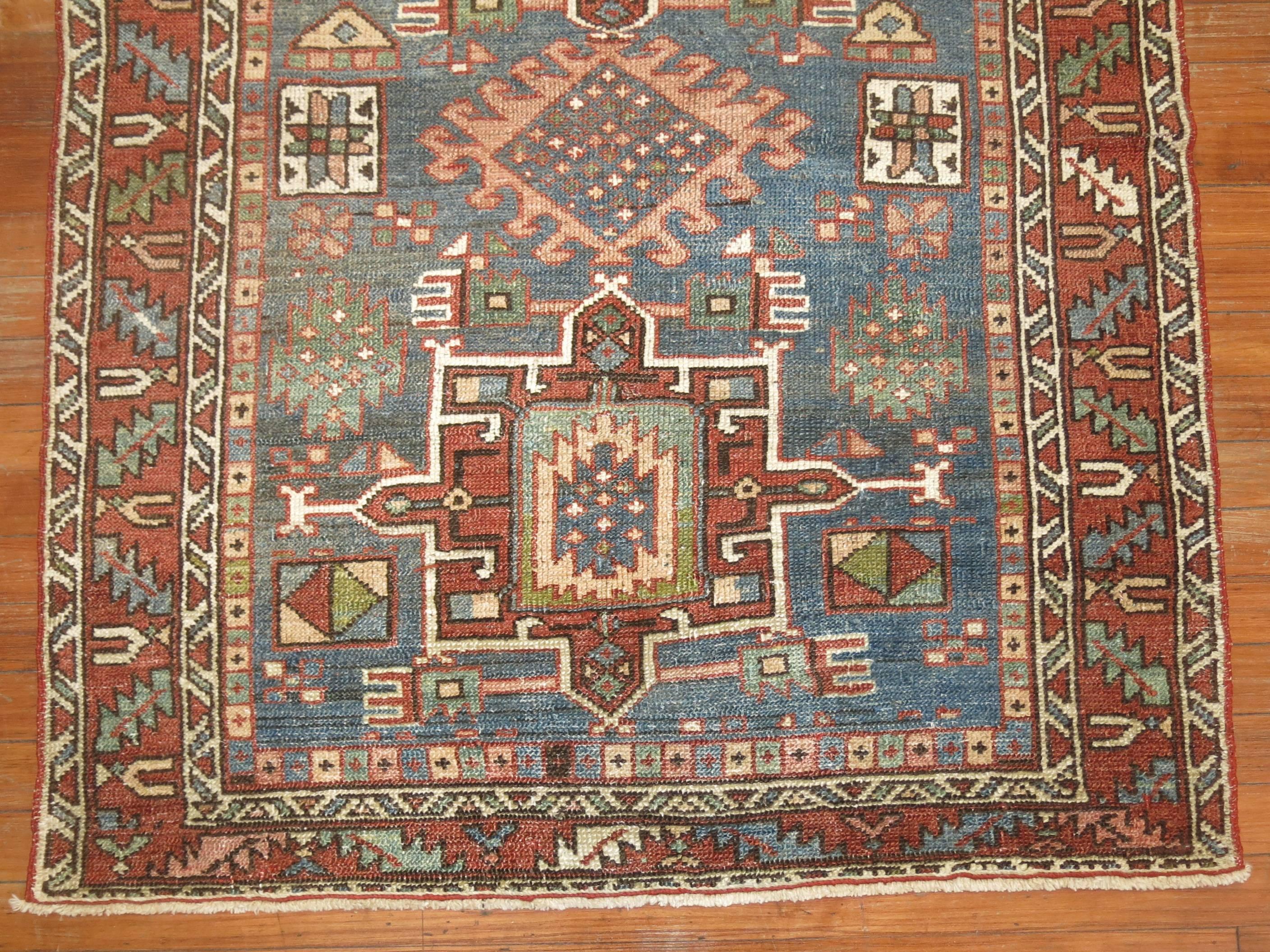 20th Century Antique Persian Heriz Rug For Sale