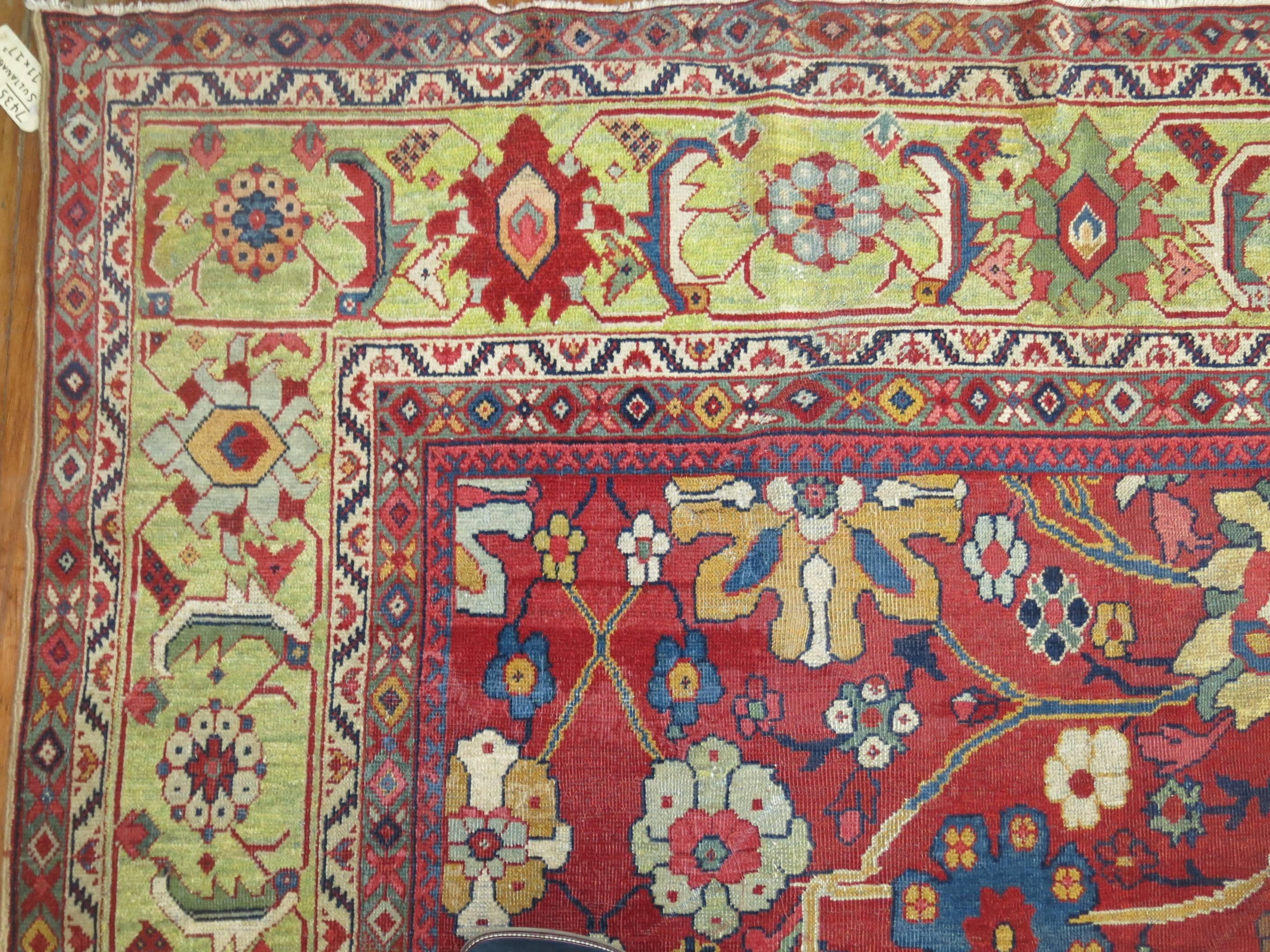 Antiker persischer Mahal-Teppich (Sultanabad) im Angebot