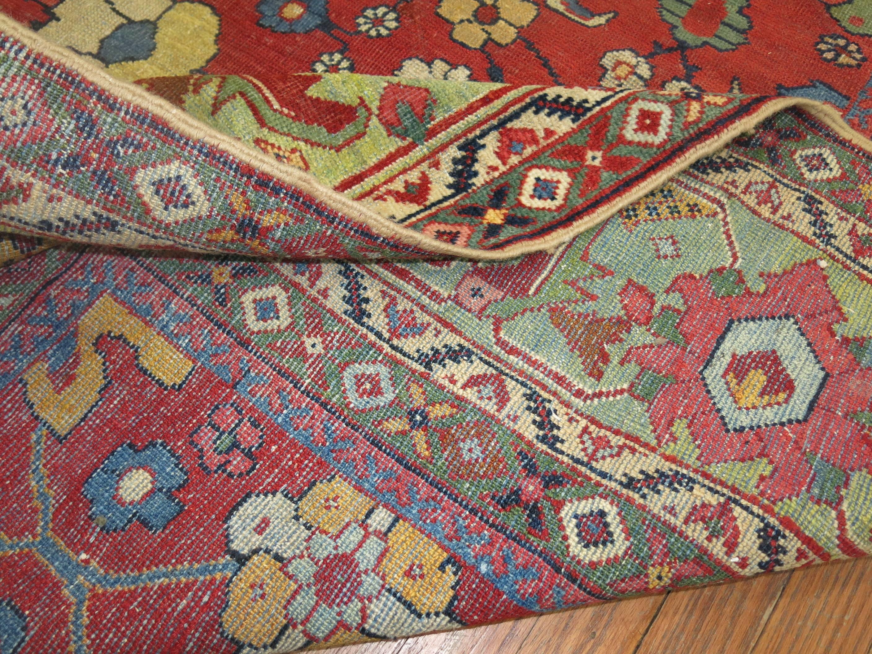 Antique Persian Mahal Rug In Good Condition For Sale In New York, NY