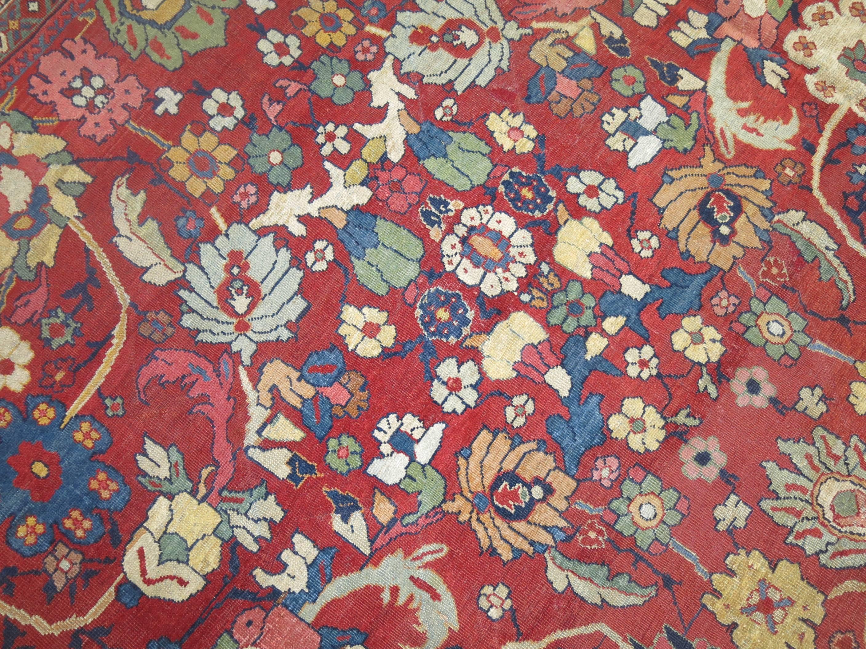 Antique Persian Mahal Rug For Sale 2