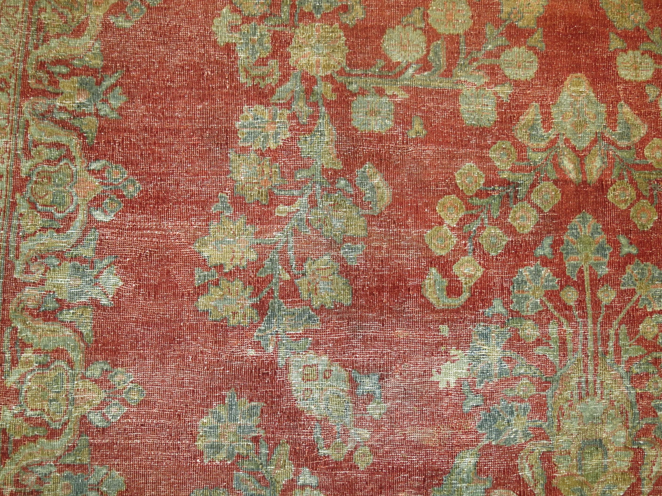 Decorative Persian Sarouk Carpet For Sale 3