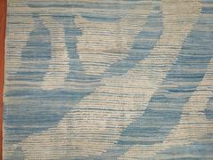 Tapis Kilim turc bleu de Turquie à tissage plat en laine
