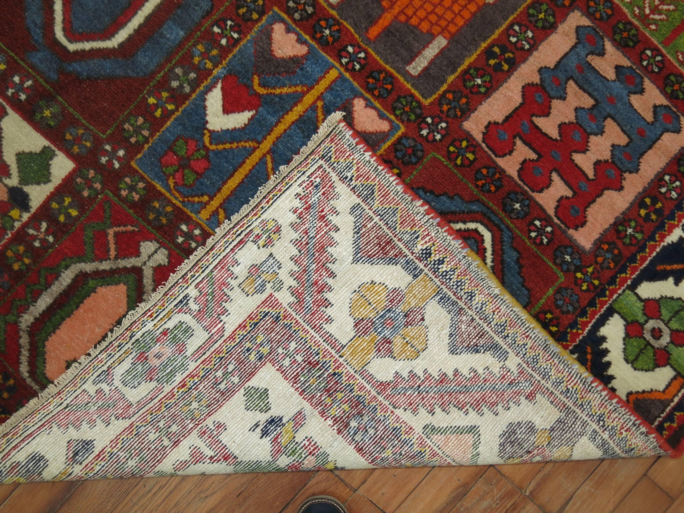 20th Century Zabihi Collection Vintage Persian Bakhtiari Carpet For Sale