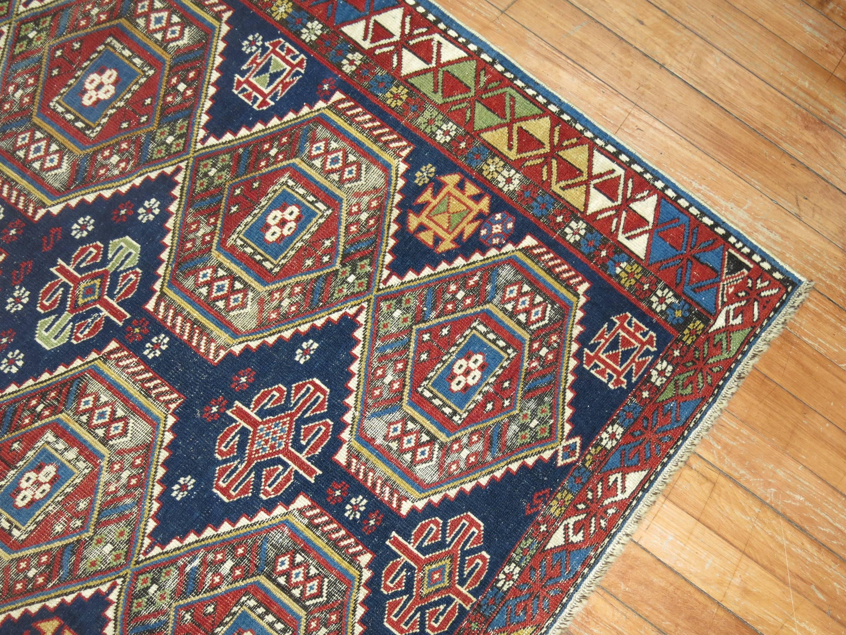 Caucasian Antique Shirvan Rug  In Good Condition For Sale In New York, NY