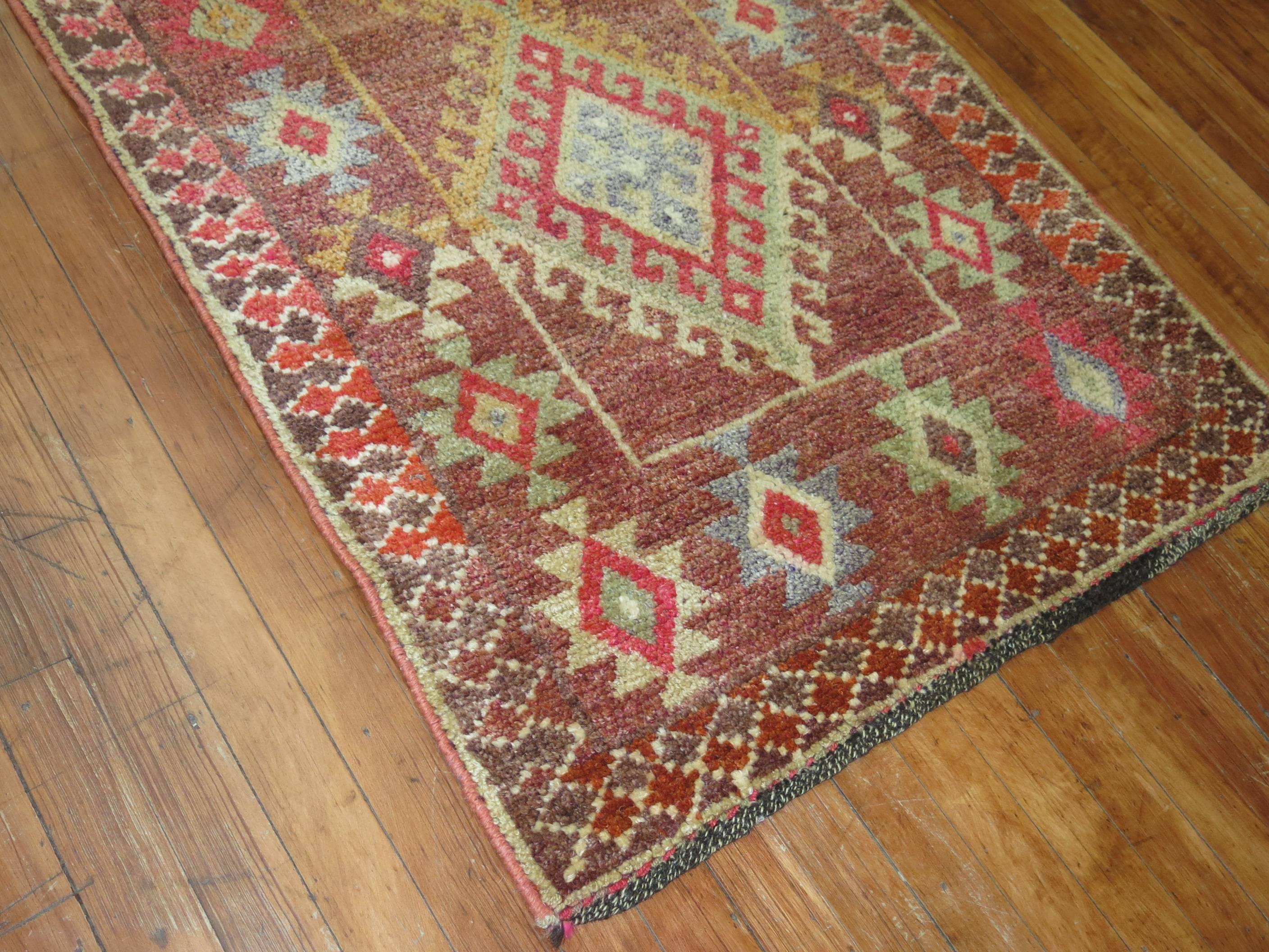 Vintage Anatolian Runner  In Good Condition For Sale In New York, NY