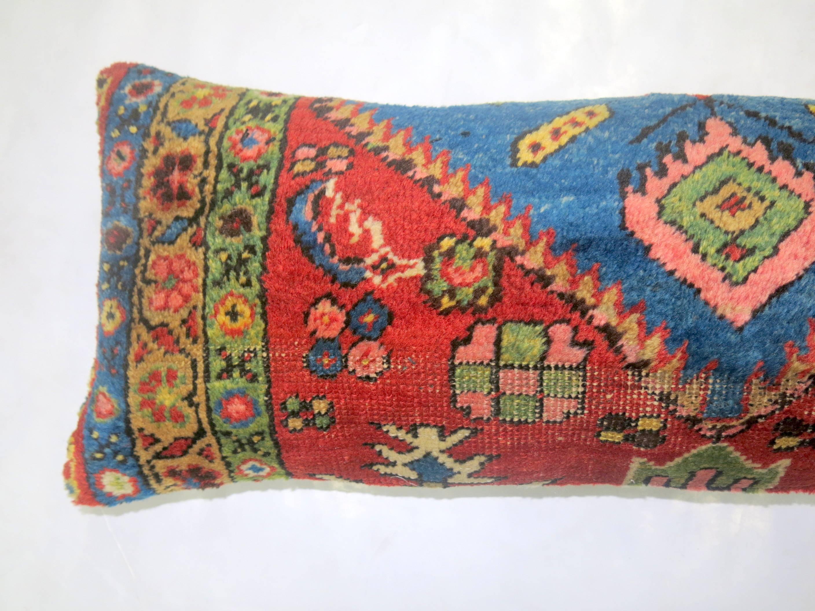 Serapi Antique Heriz Bolster Pillow