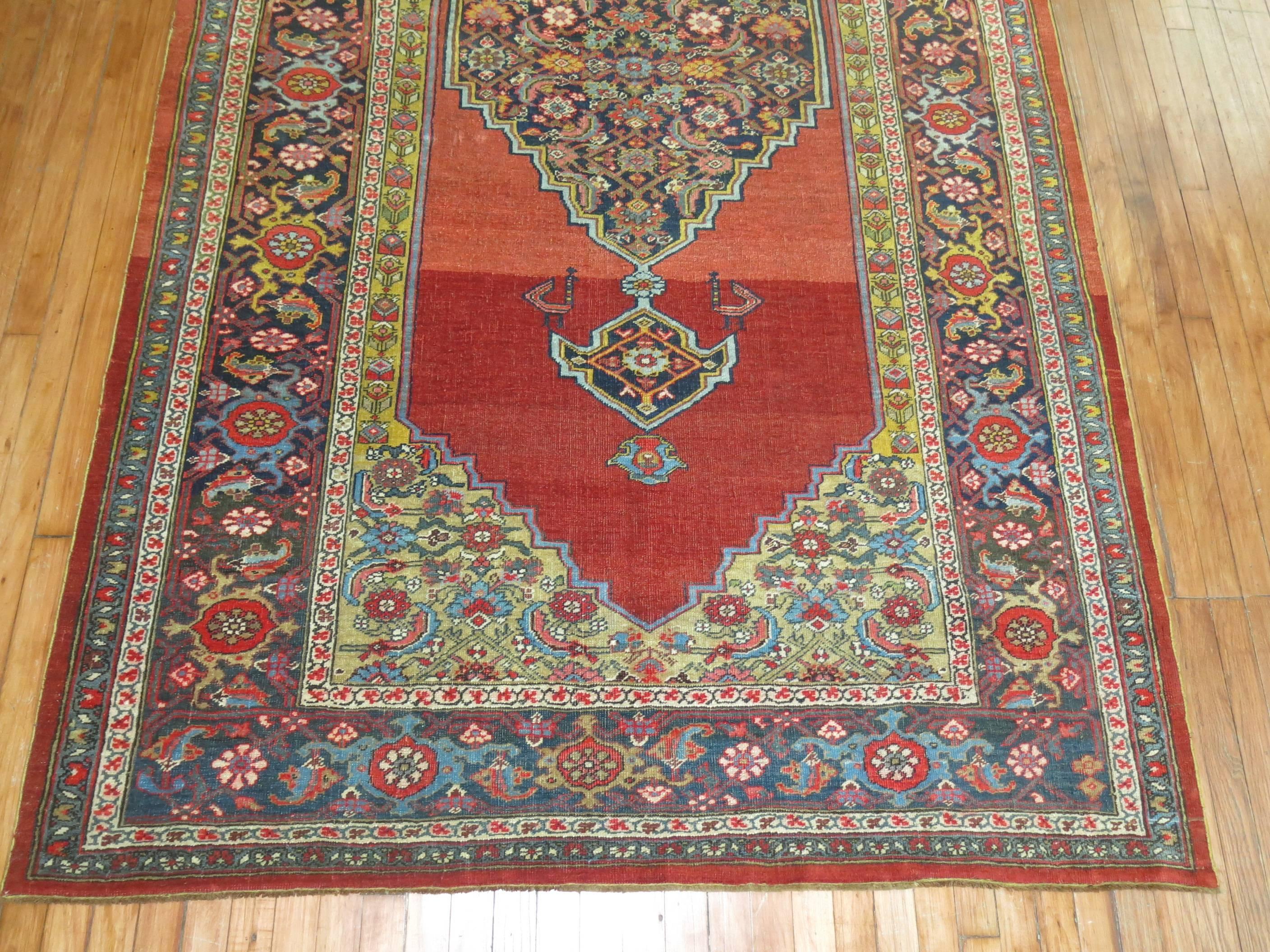 Zabihi Collection AntiqueBidjar Gallery Rug For Sale 1
