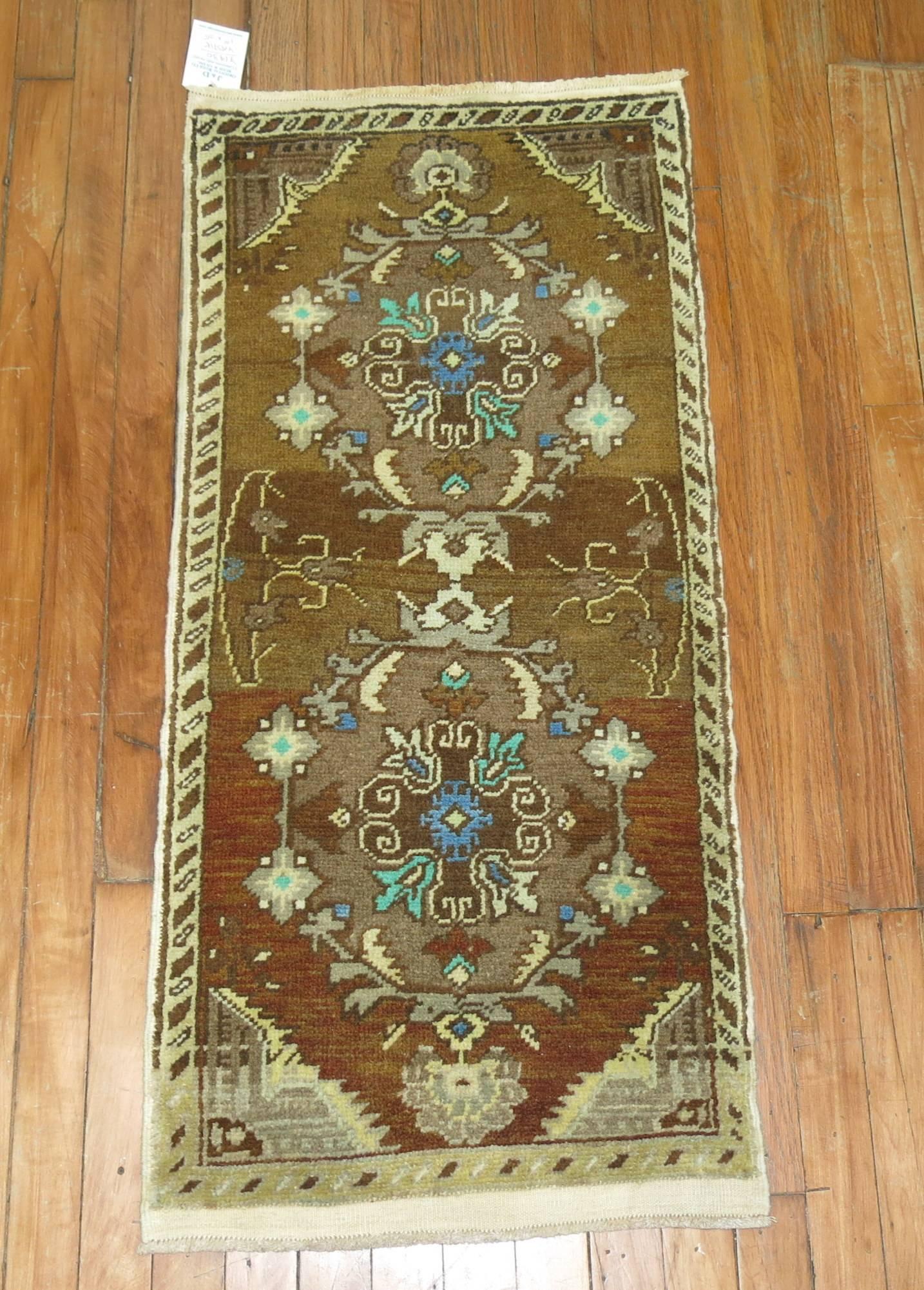 Mid-Century Turkish throw rug.