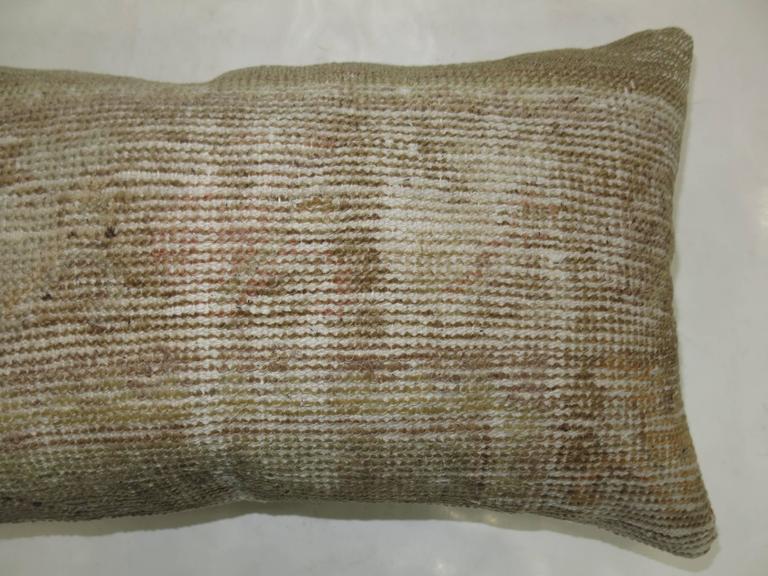 Bolster Oushak Rug Pillow in Shabby Chic For Sale at 1stdibs