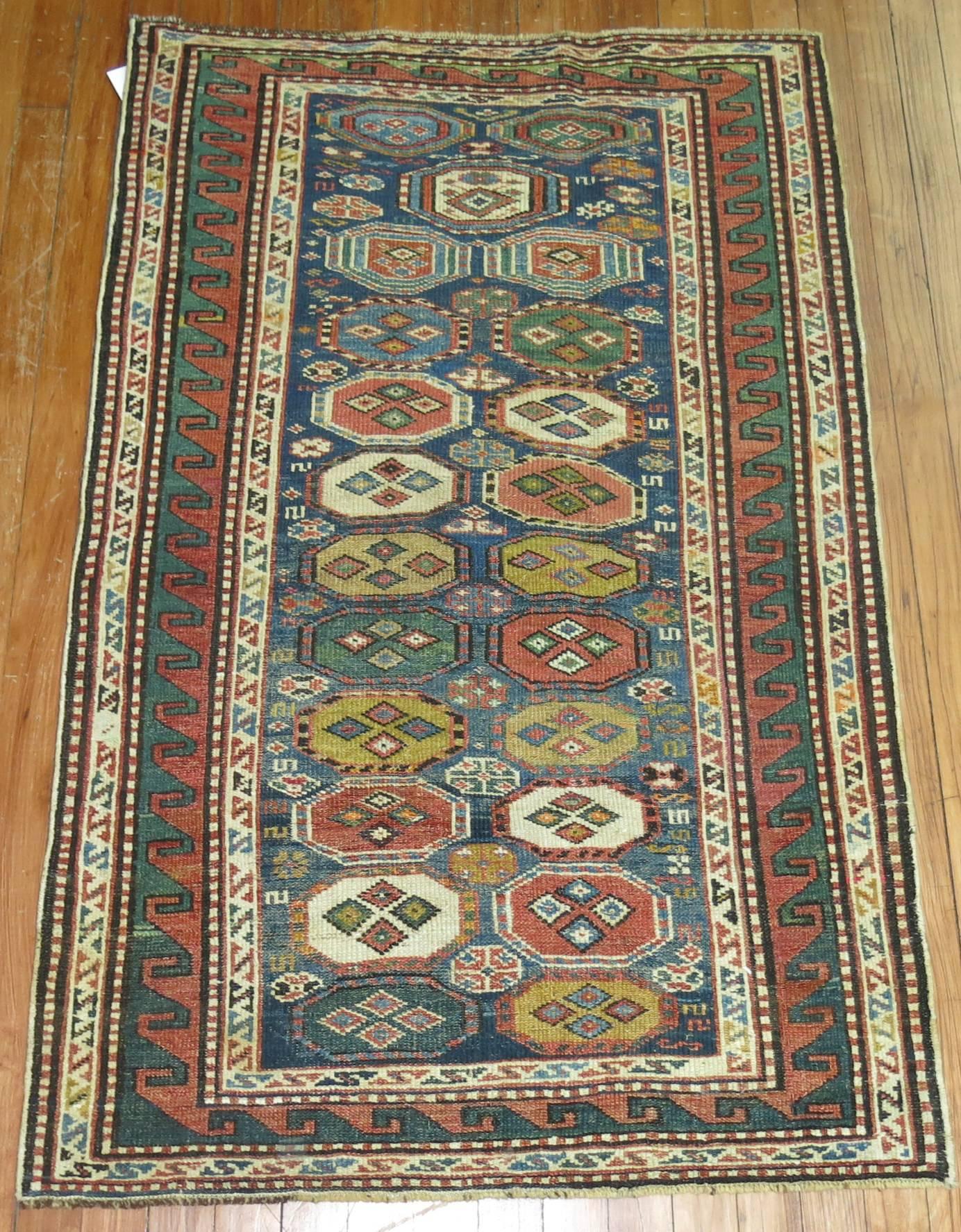 An early 20th century Caucasian rug.