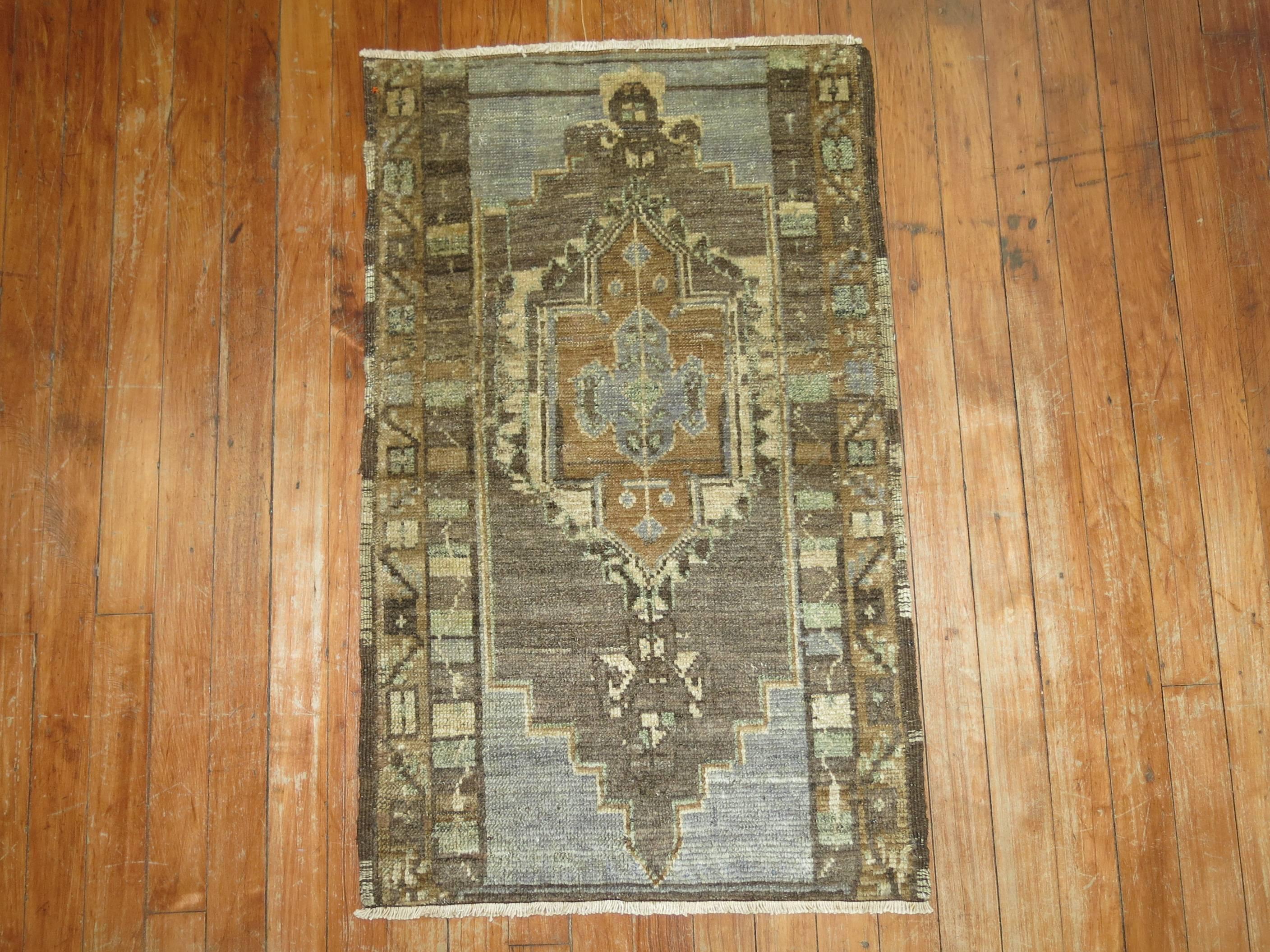 Vintage Turkish Oushak rug.