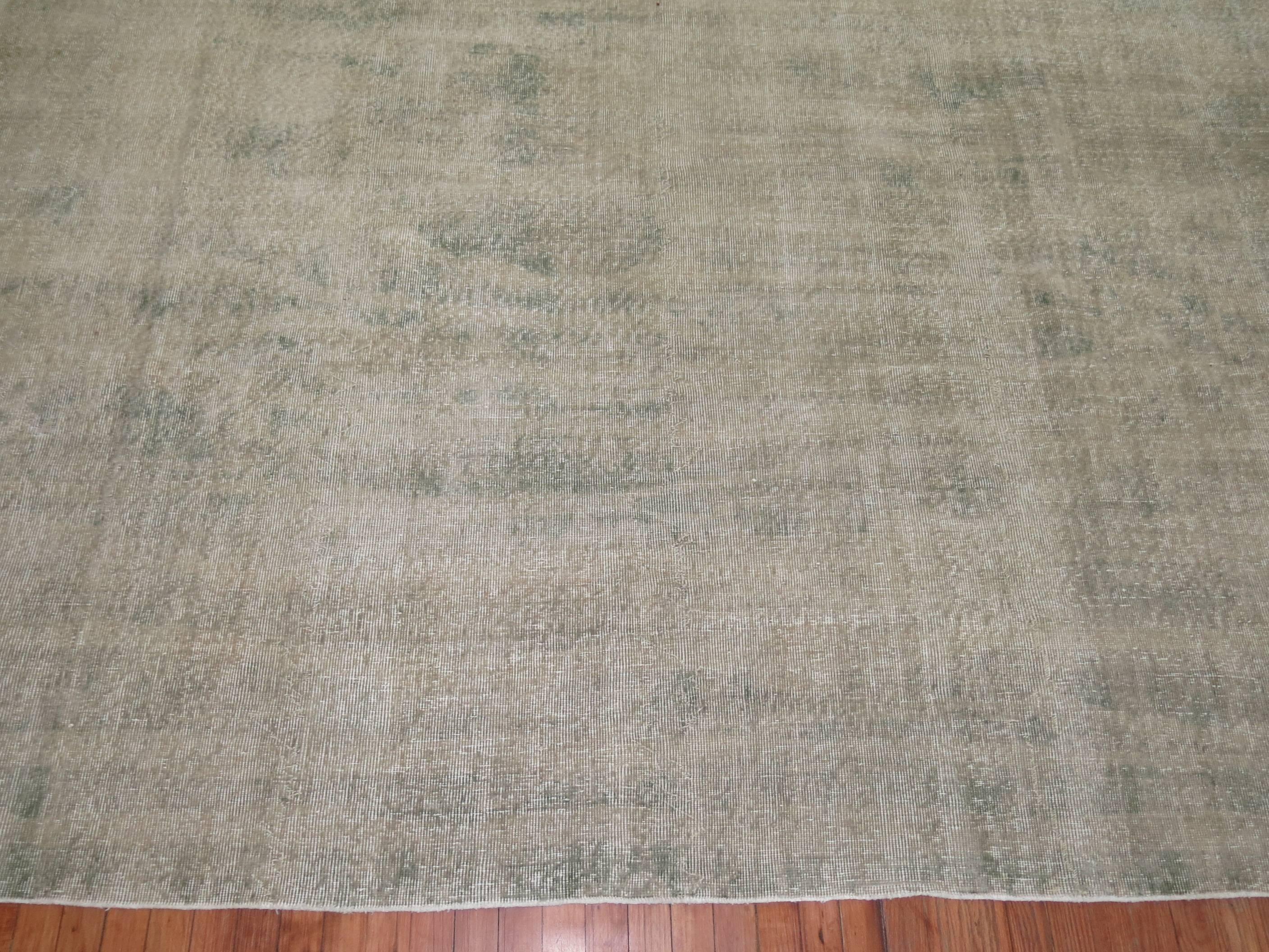 Turkish Minimalist Square Size Shabby Chic Rug In Good Condition In New York, NY