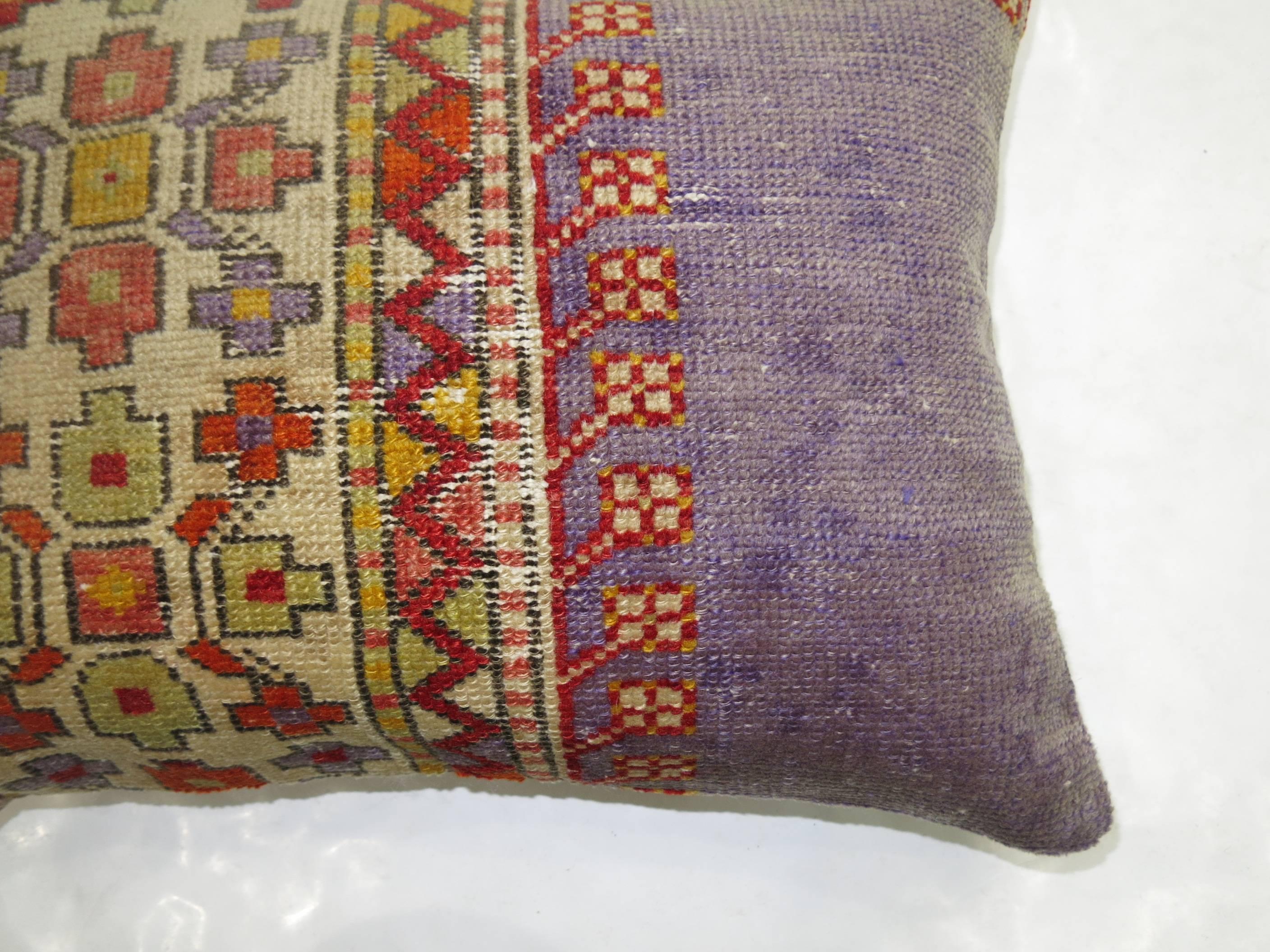 Pillow made from vintage Turkish Anatolian rug.