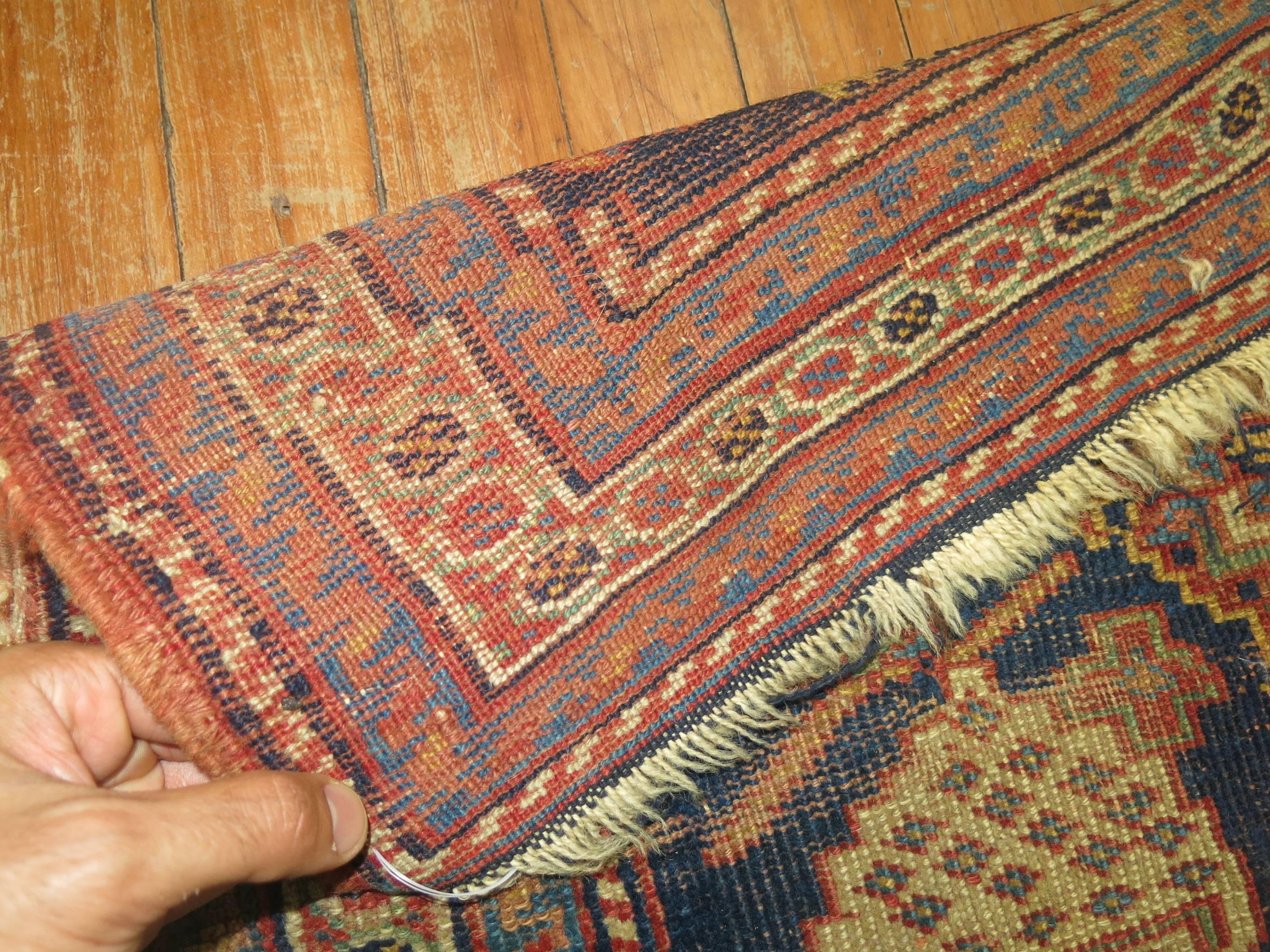 19th Century Tribal Antique Persian Bagface Rug For Sale