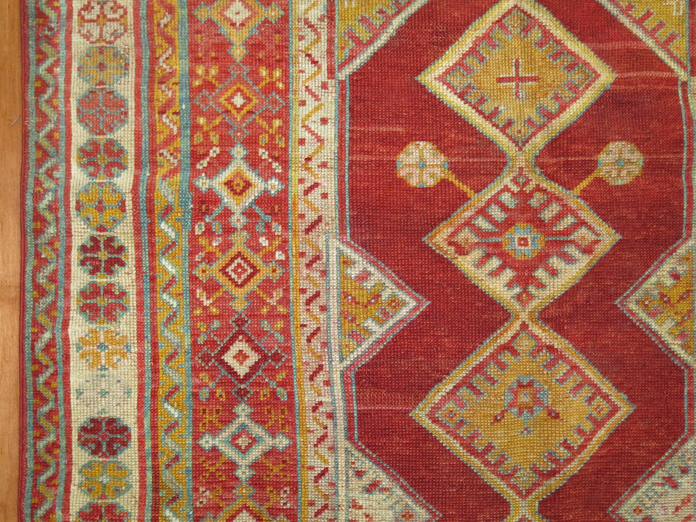 Wool Antique Turkish Melas Rug