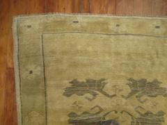 Vintage Turkish Oushak in Taupe and Gold Accents