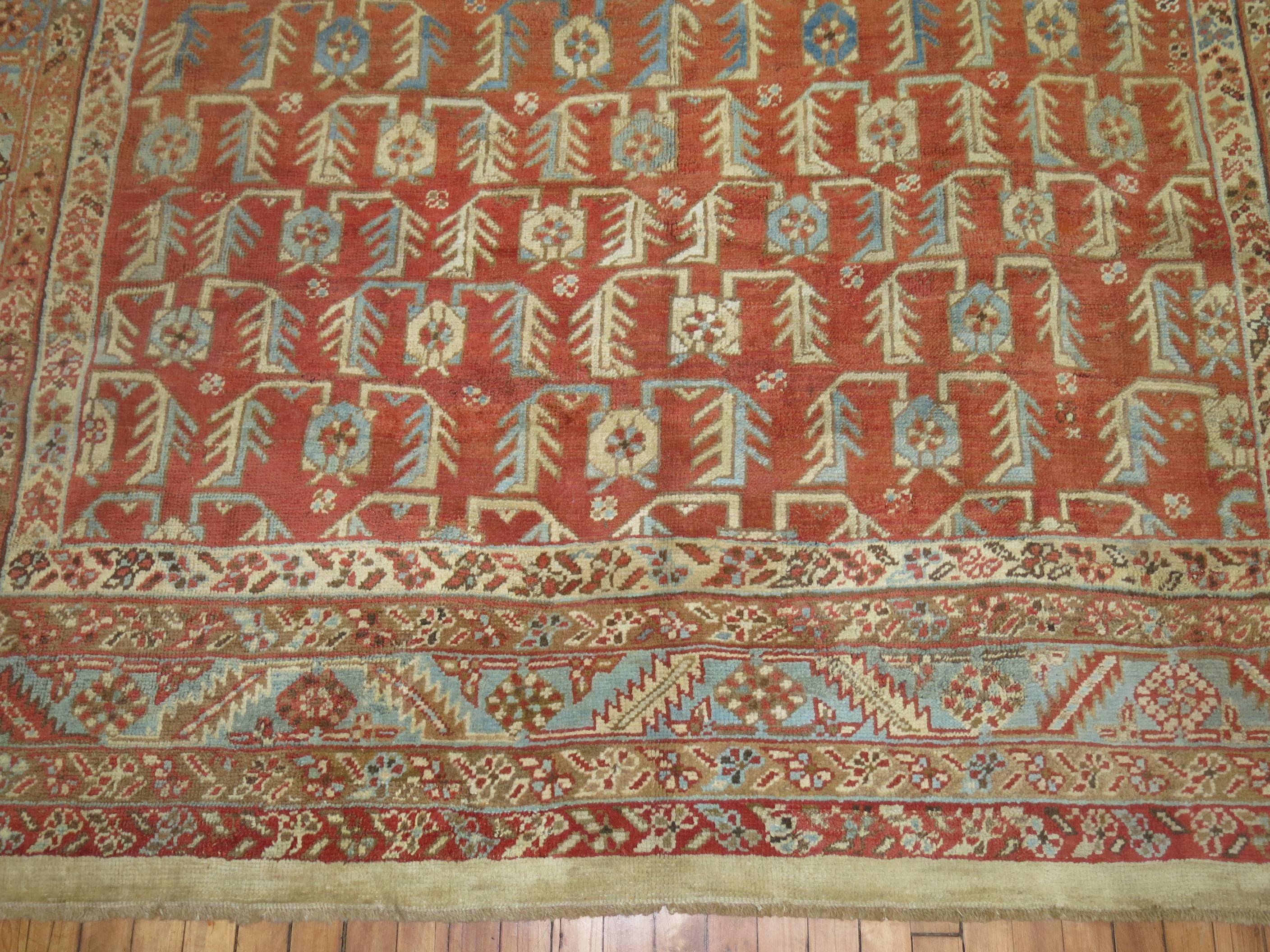 20th Century Antique Persian Bakshaish Rug For Sale