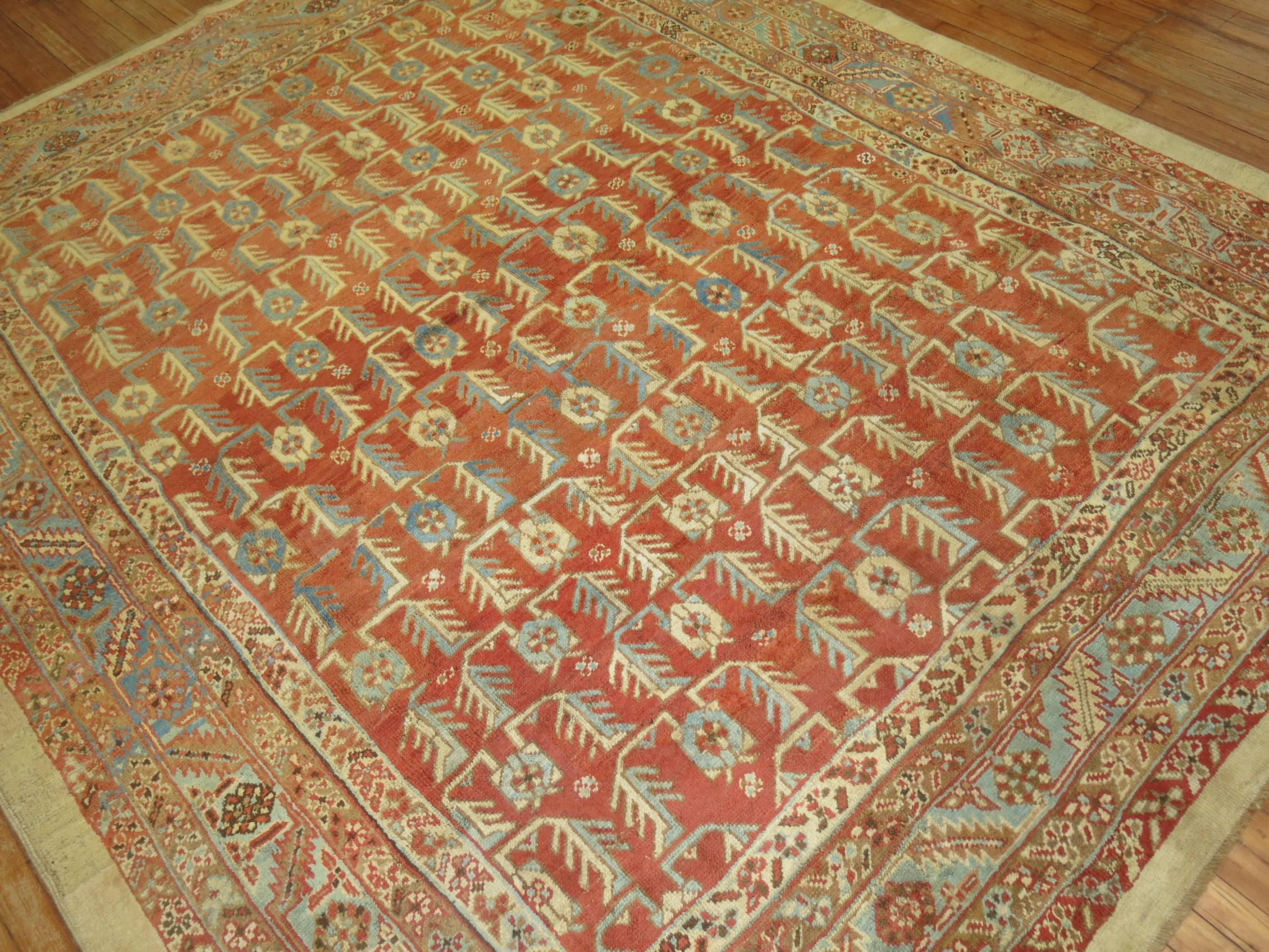Antique Persian Bakshaish Rug For Sale 1