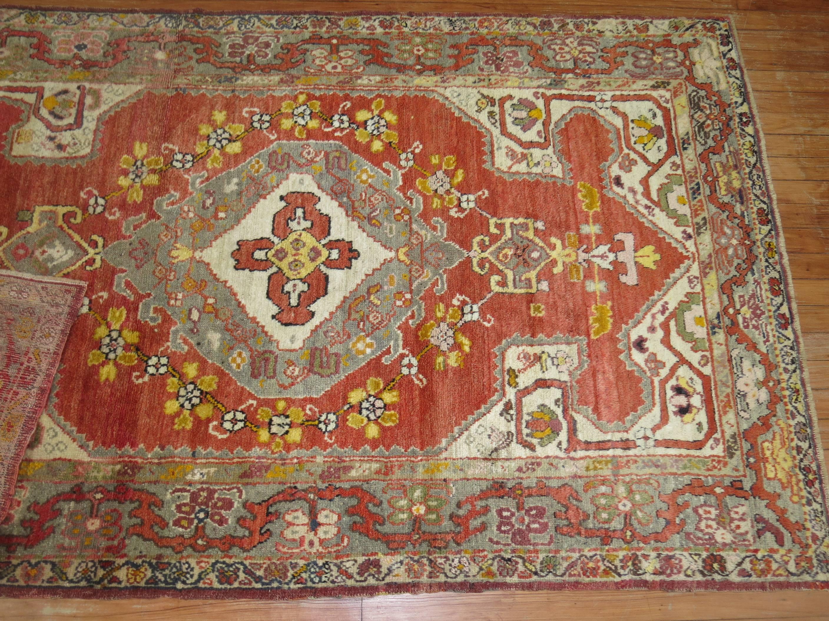 20th Century Vintage Turkish Oushak Rug