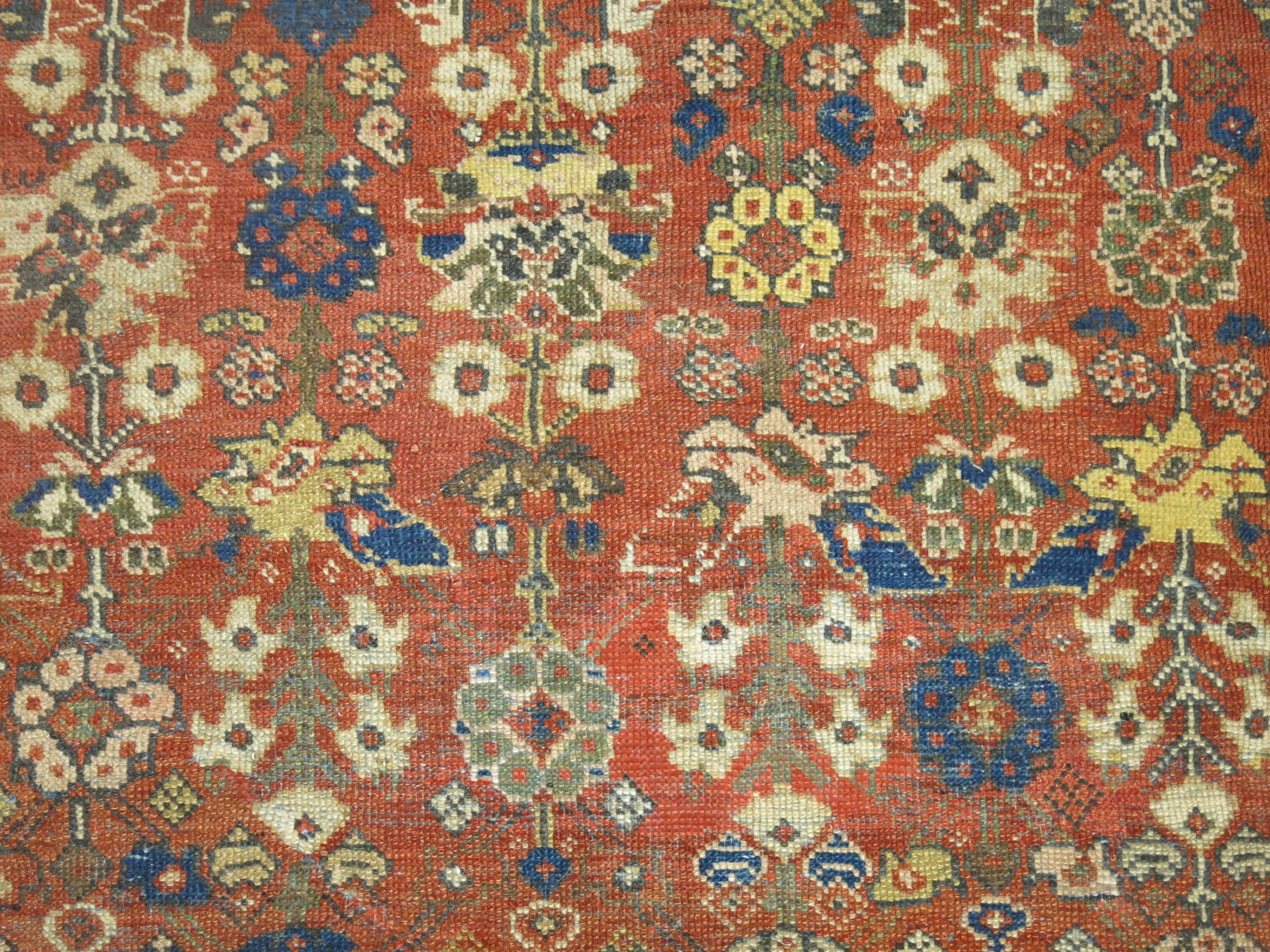 Antique Persian Mahal Rug In Good Condition In New York, NY