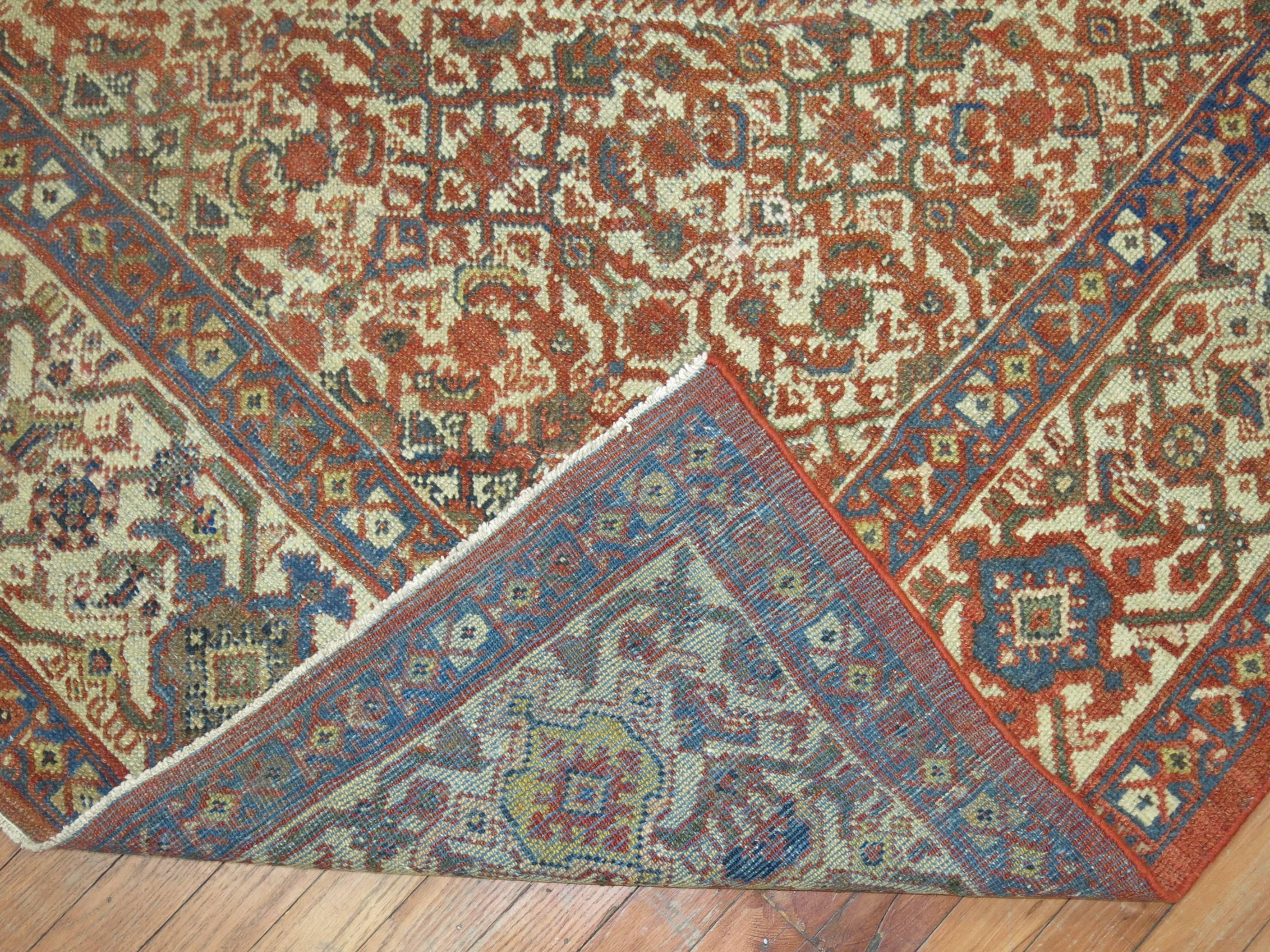 20th Century Antique Persian Mahal Rug