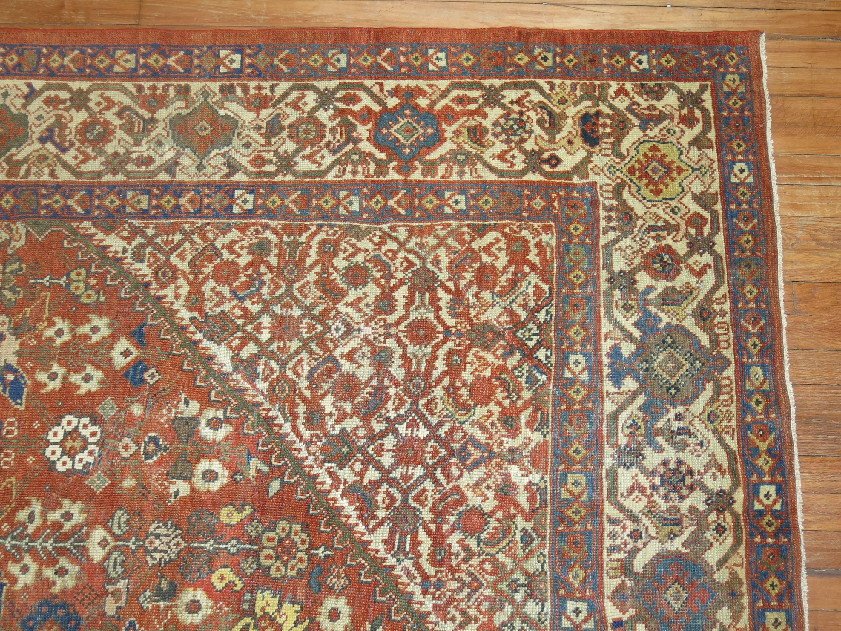Antique Persian Mahal Rug 3