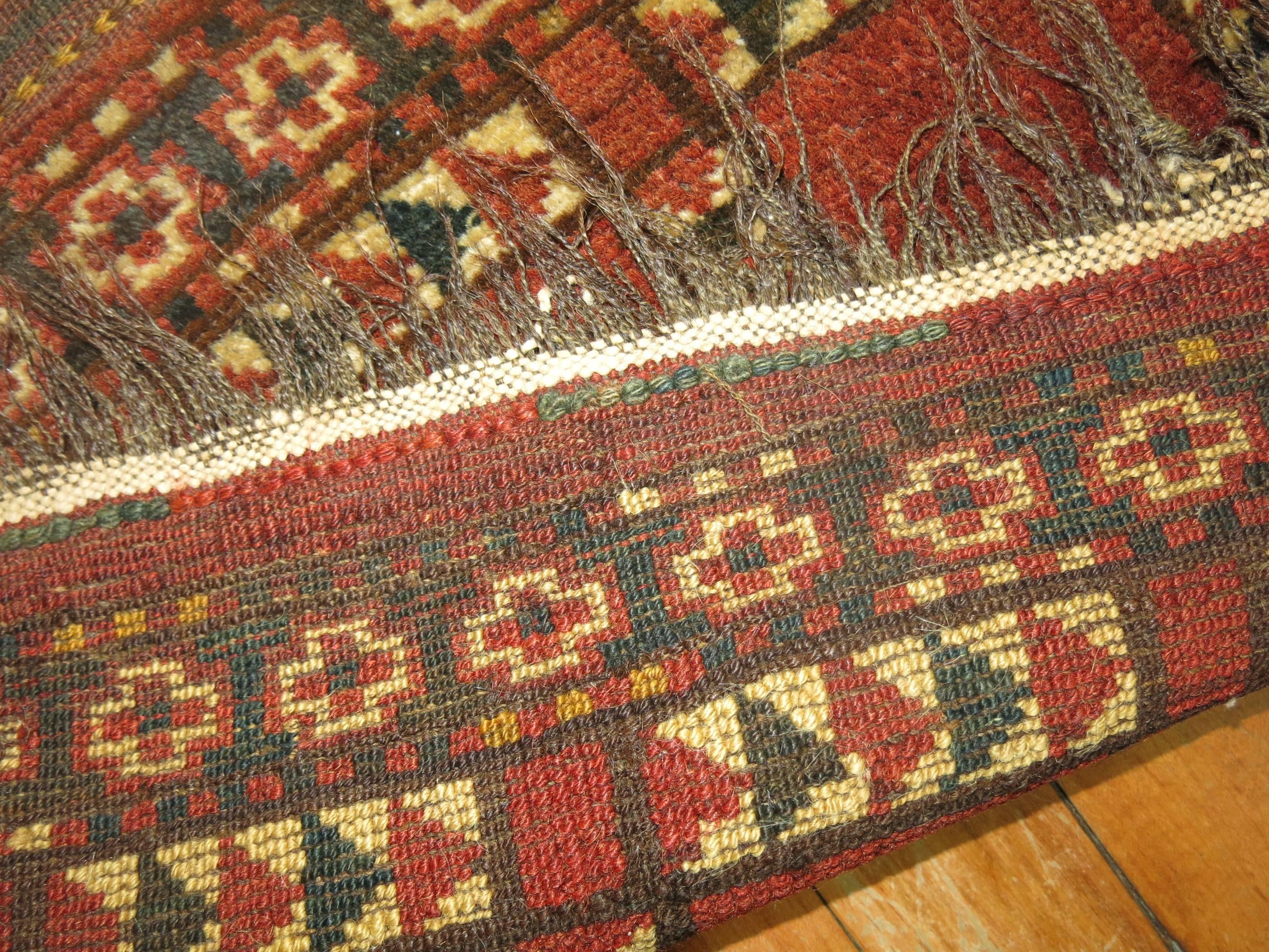 Wool Ersari Tribal Wall Hanging Rug