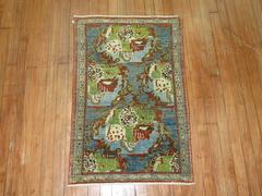 Zabihi Collection Beautiful Mini Antique Persian Senneh Rug