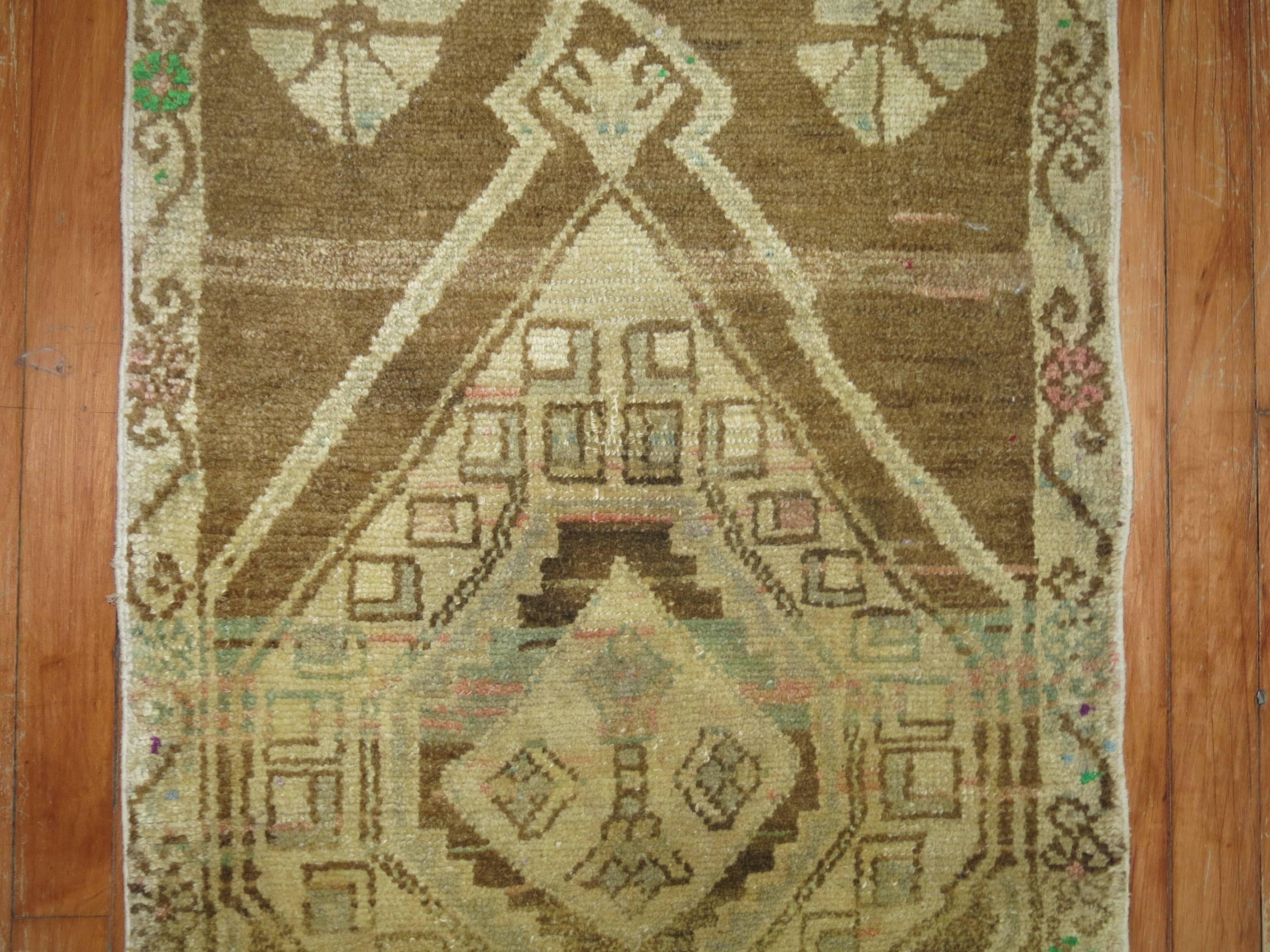 Turkish Vintage Anatolian Mat Size Rug