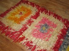Zabihi Collection Wild Turkish Flotaki Tulu Shag Rug in Bright Saturated Colors