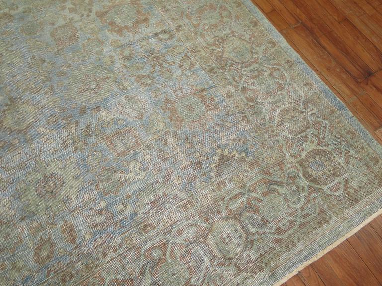 Antique Persian Mahal Rug in Water Colors For Sale at 1stDibs