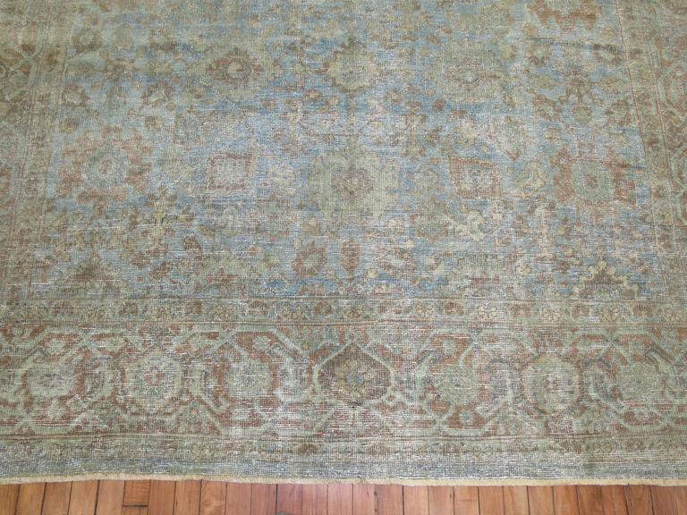Antique Persian Mahal Rug in Water Colors For Sale at 1stDibs