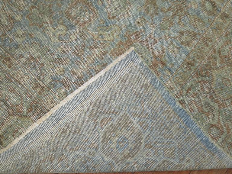 Antique Persian Mahal Rug in Water Colors For Sale at 1stDibs