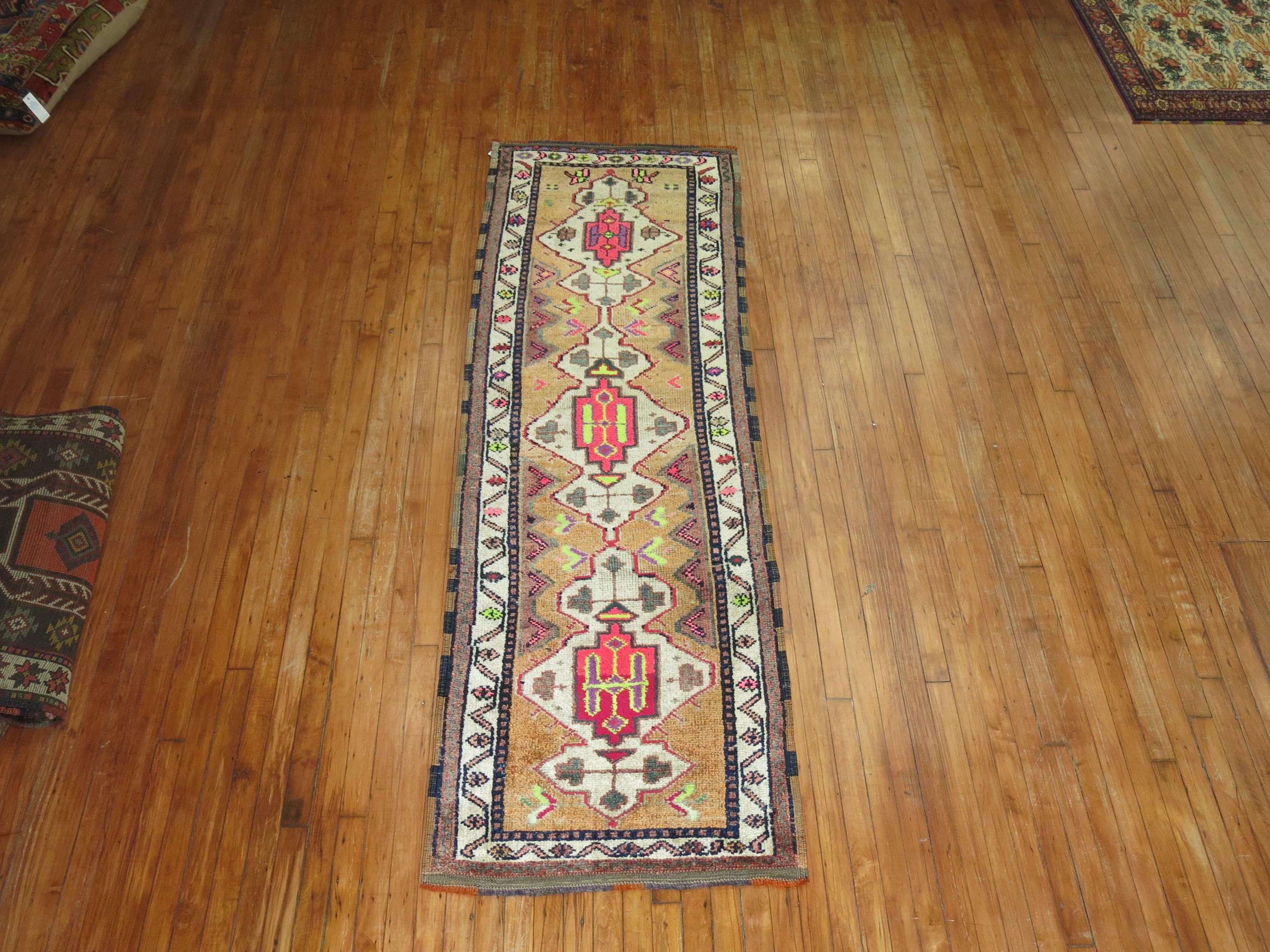 Boho Chic Vintage Anatolian Runner In Excellent Condition In New York, NY