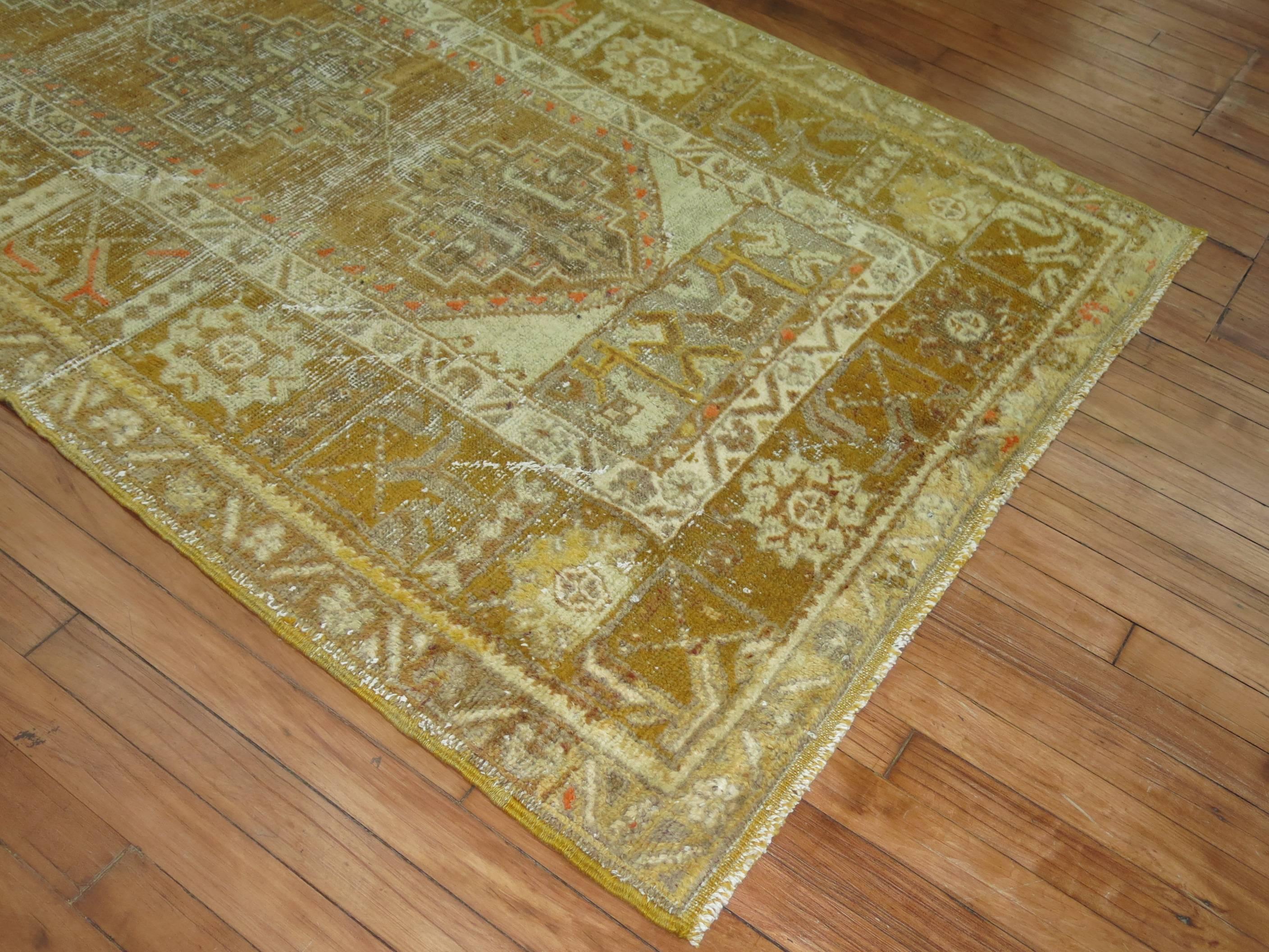 Distressed Turkish Anatolian Runner In Distressed Condition In New York, NY
