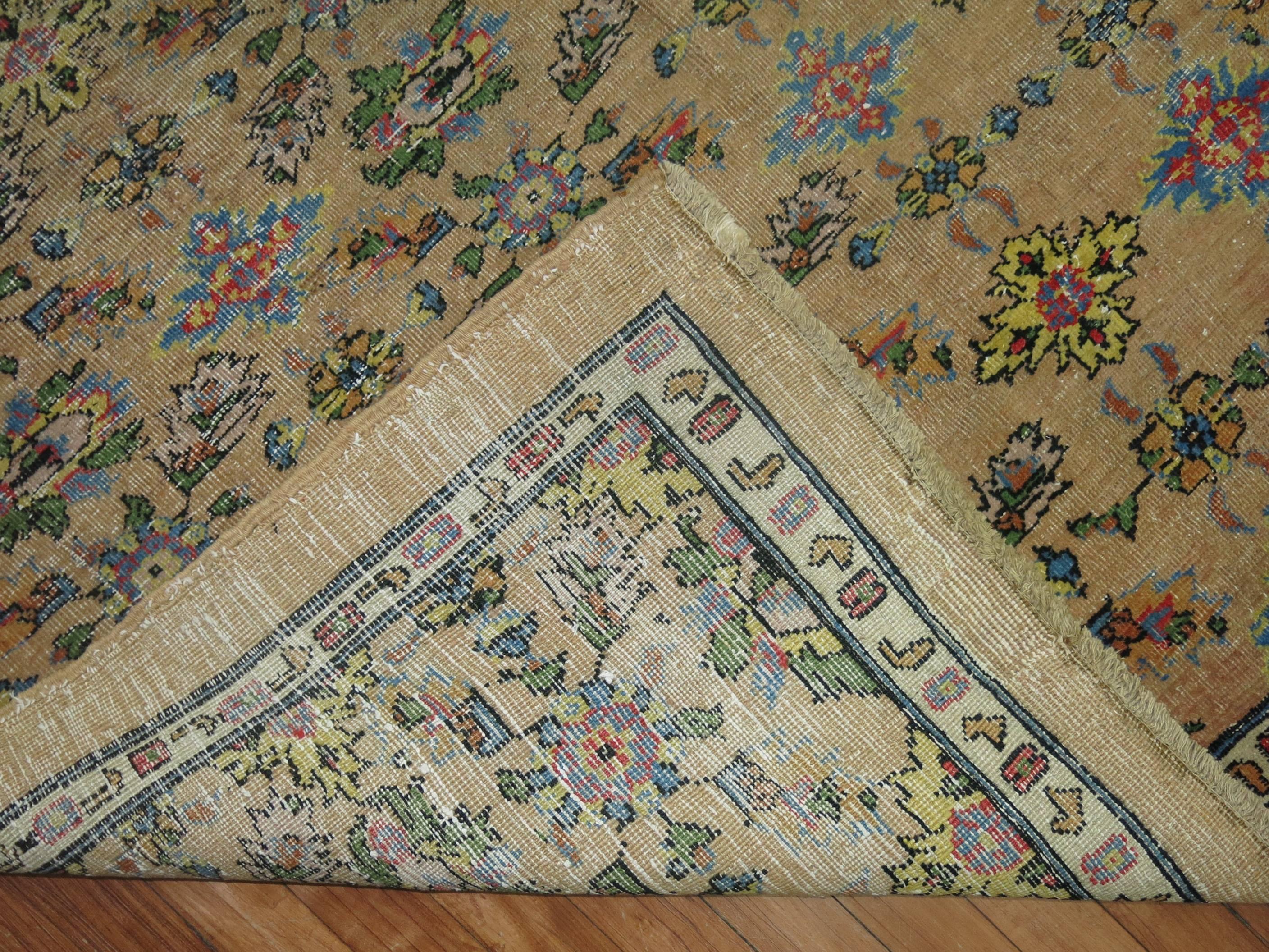 Antique Persian Mahal Square Wool Foyer Size Rug For Sale 3