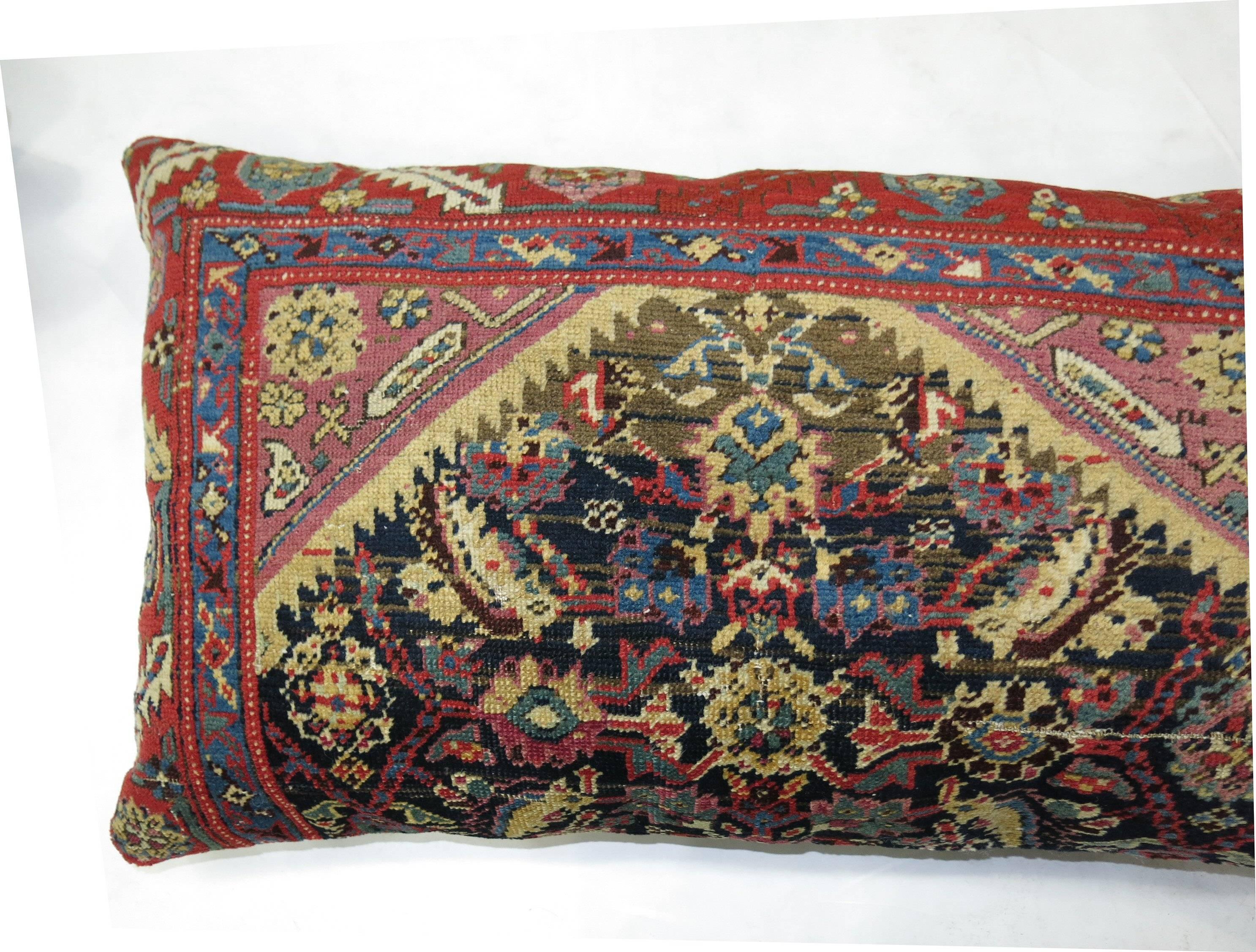 Large floor pillow made from an early 20th century Caucasian Karabagh rug.

18'' x 33''