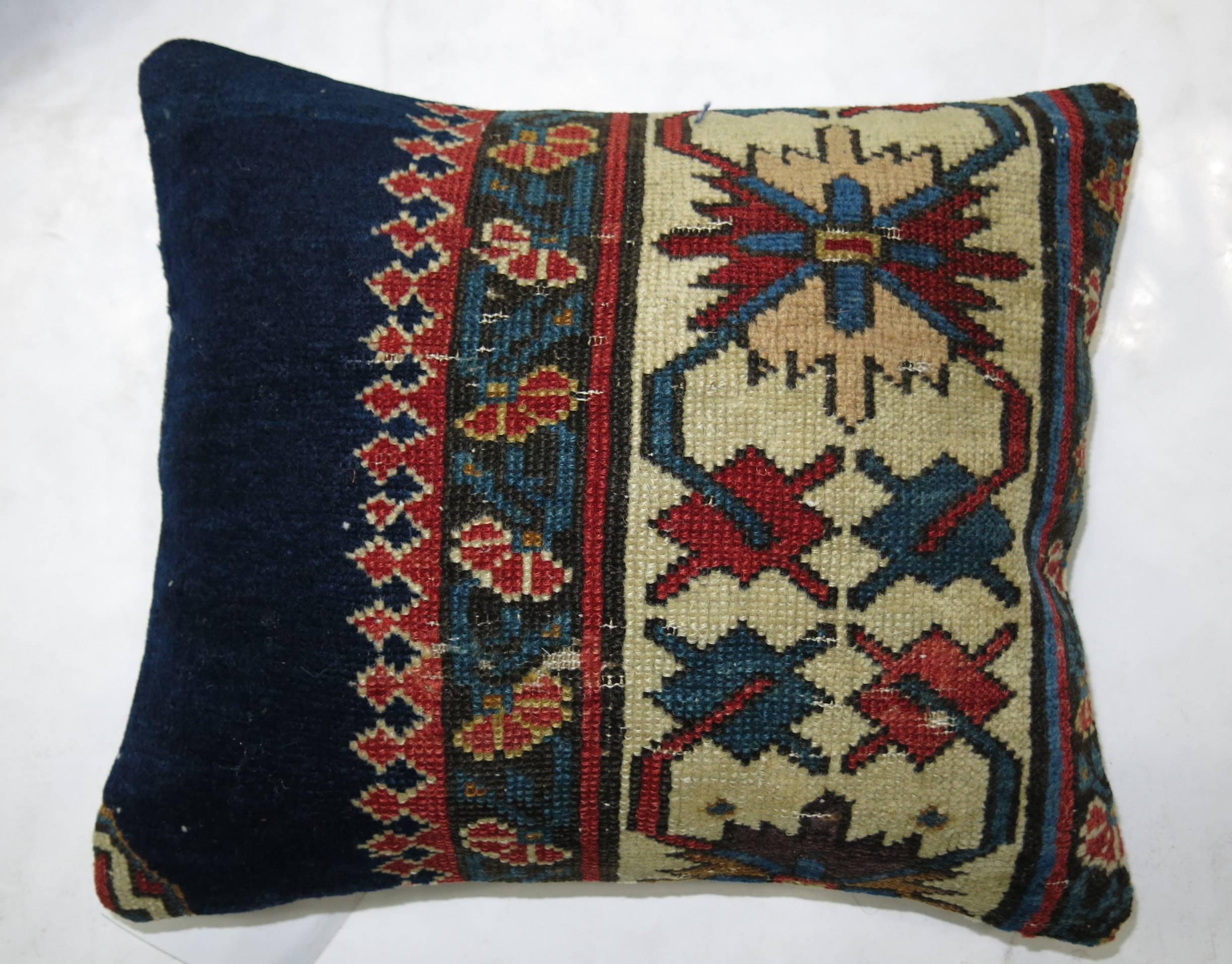 Tribal Pair of Caucasian Rug Pillows