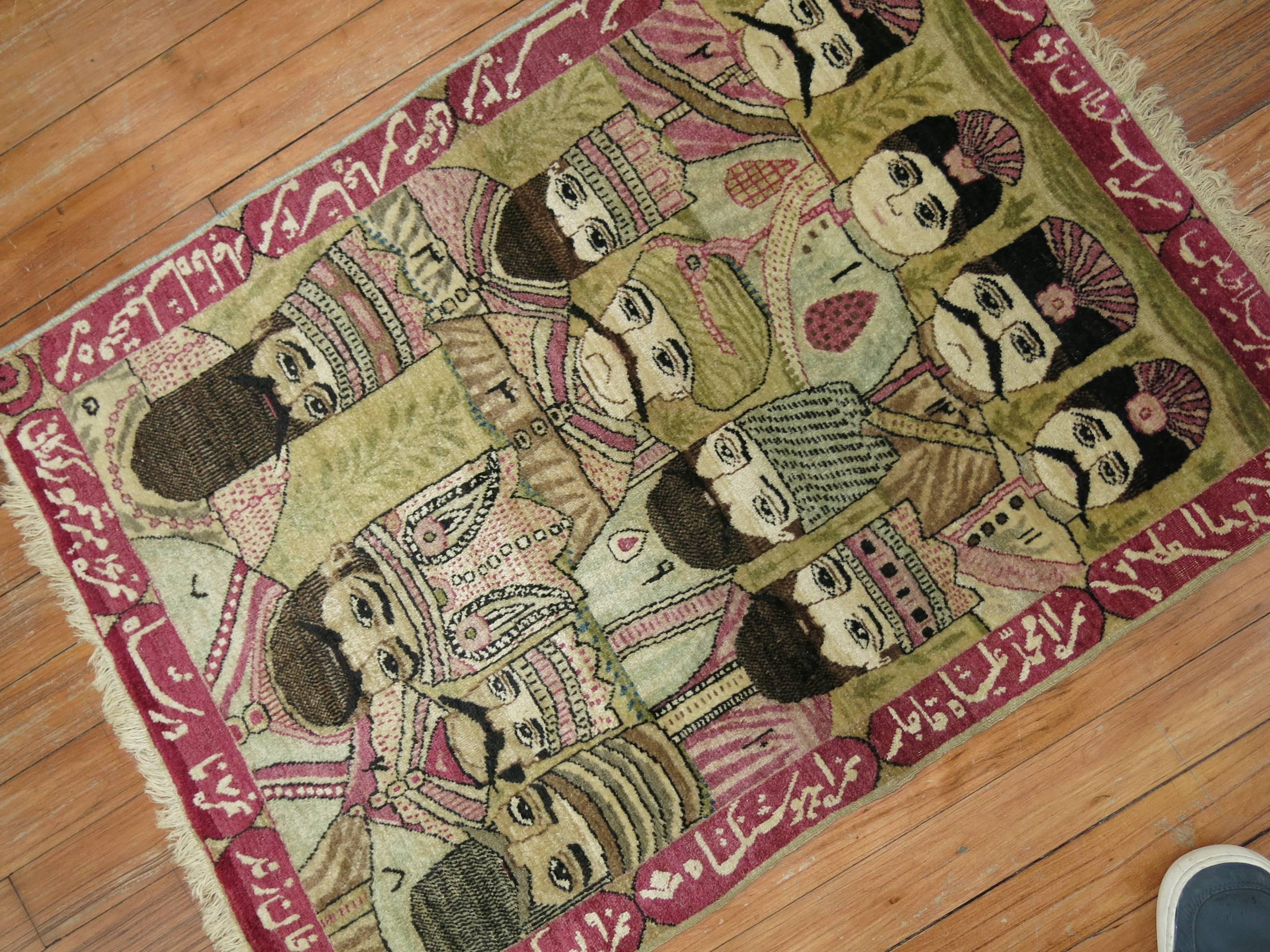 Kings of Persia Lavar Kerman Rug Mat In Excellent Condition In New York, NY
